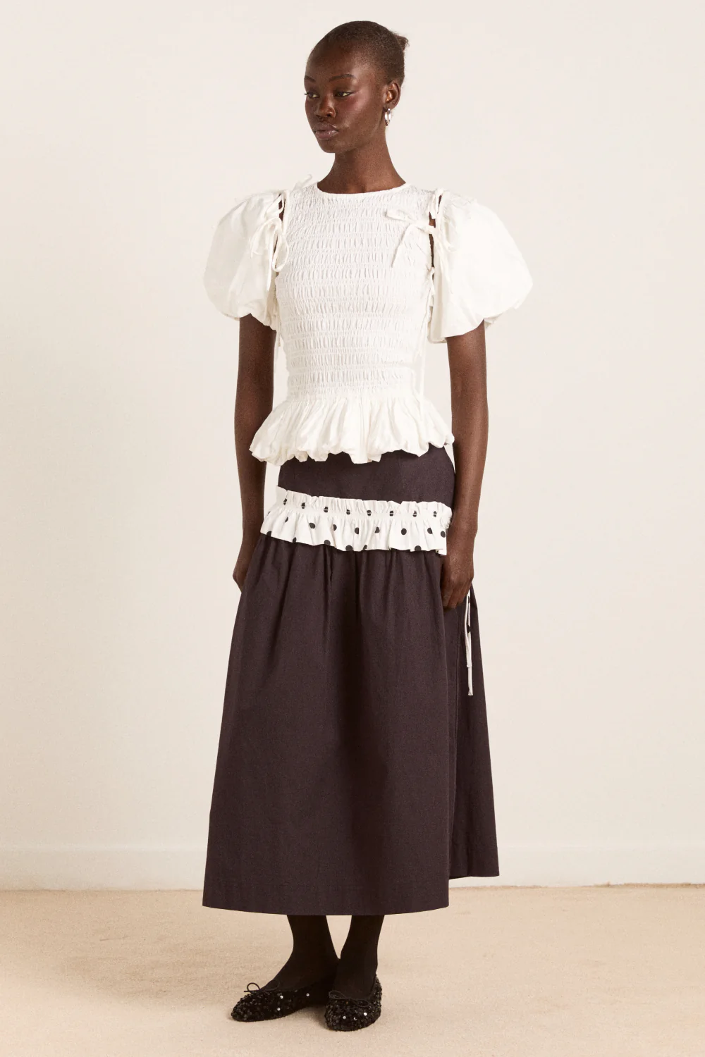 becca multi-way blouse - white