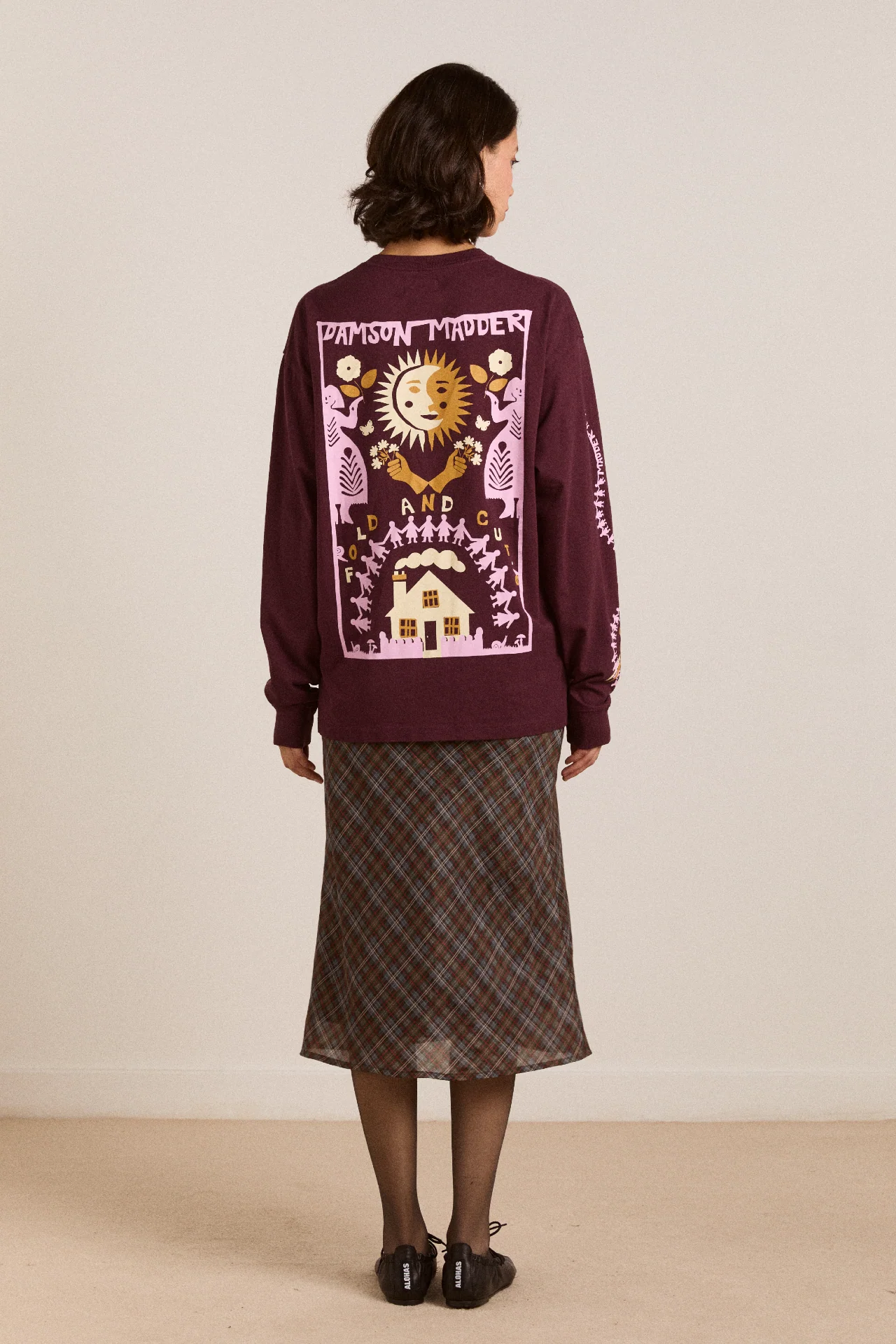 octavia skirt sheer multi check