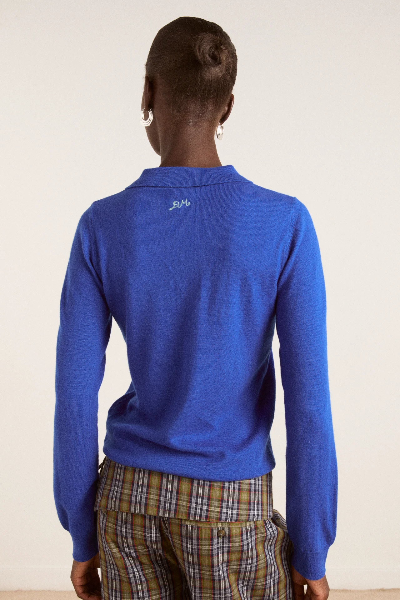 voula wool and cashmere blend cardigan - blue