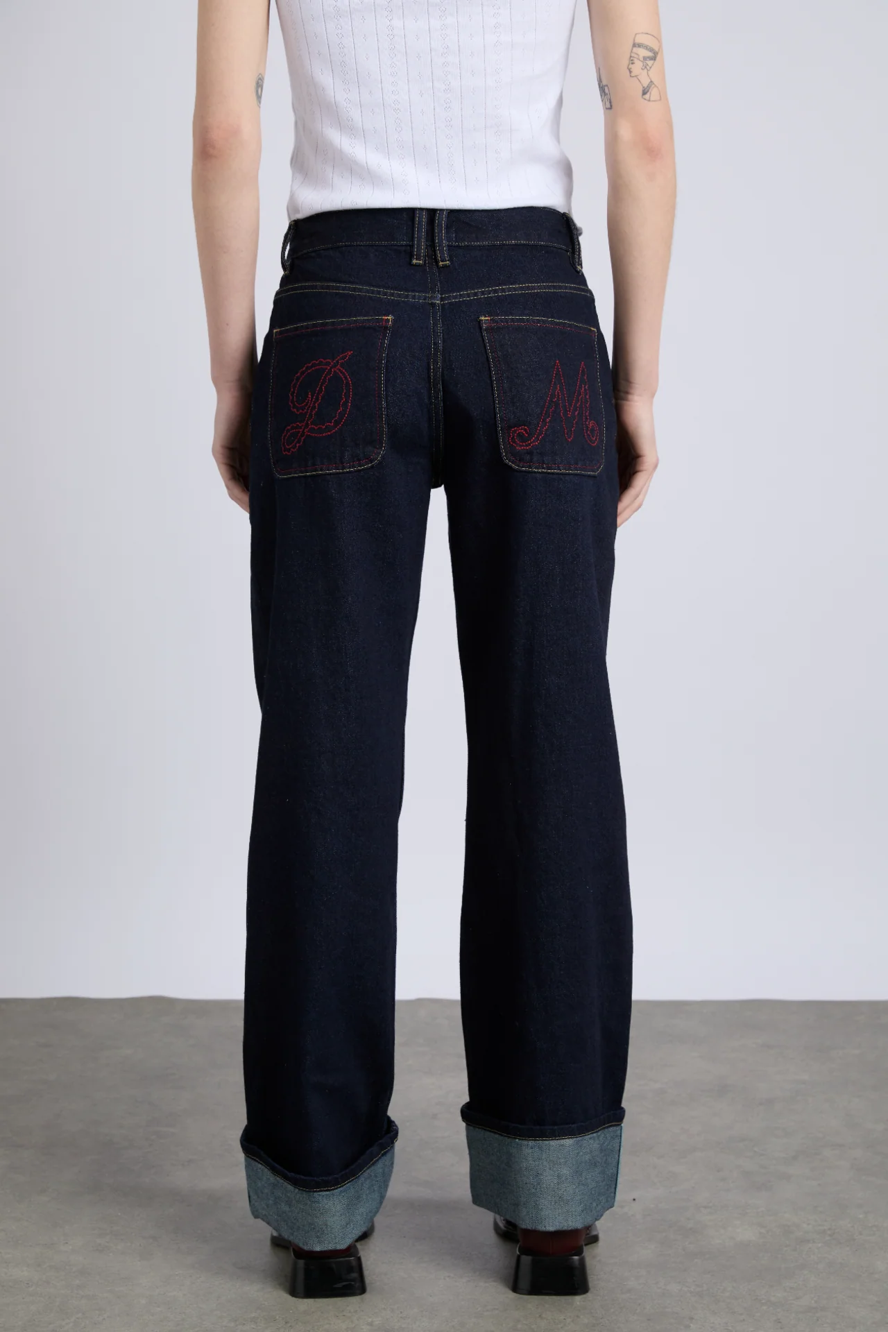 Italian selvedge sylvie jeans with turn up
