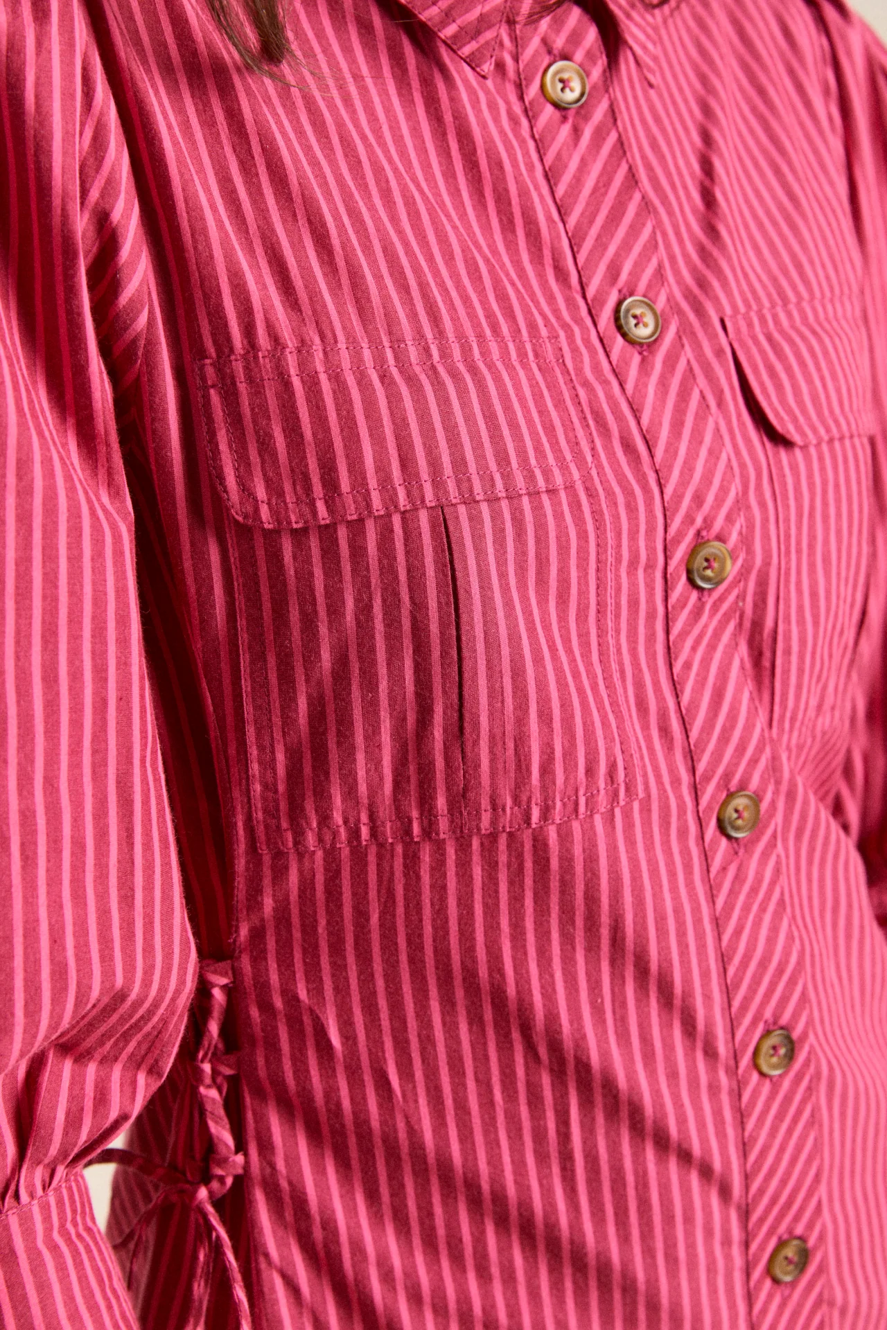 maisie mini shirt dress - berry business