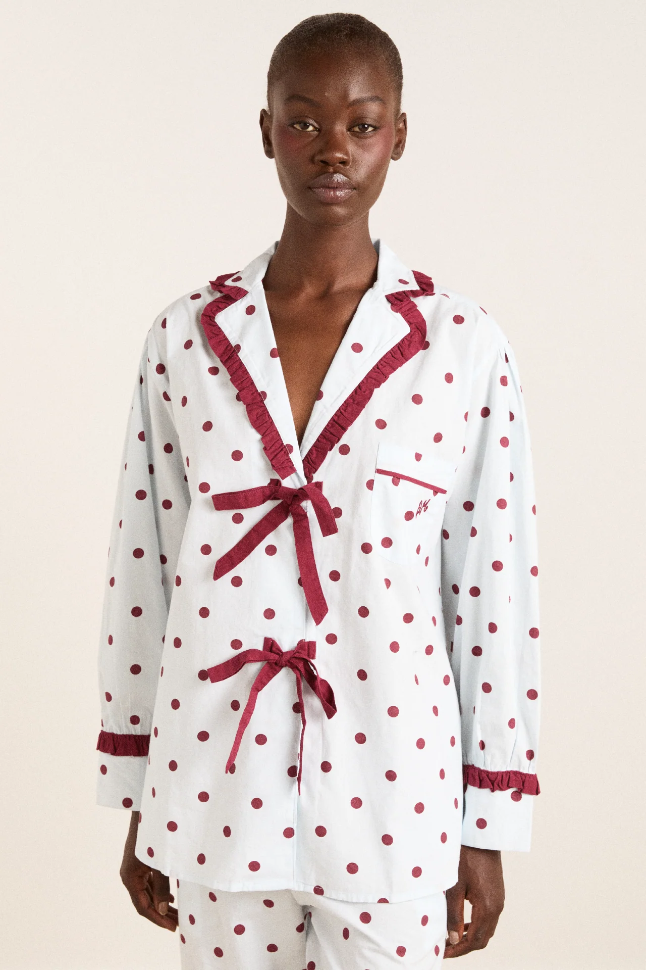 antonella pj set - polka dot