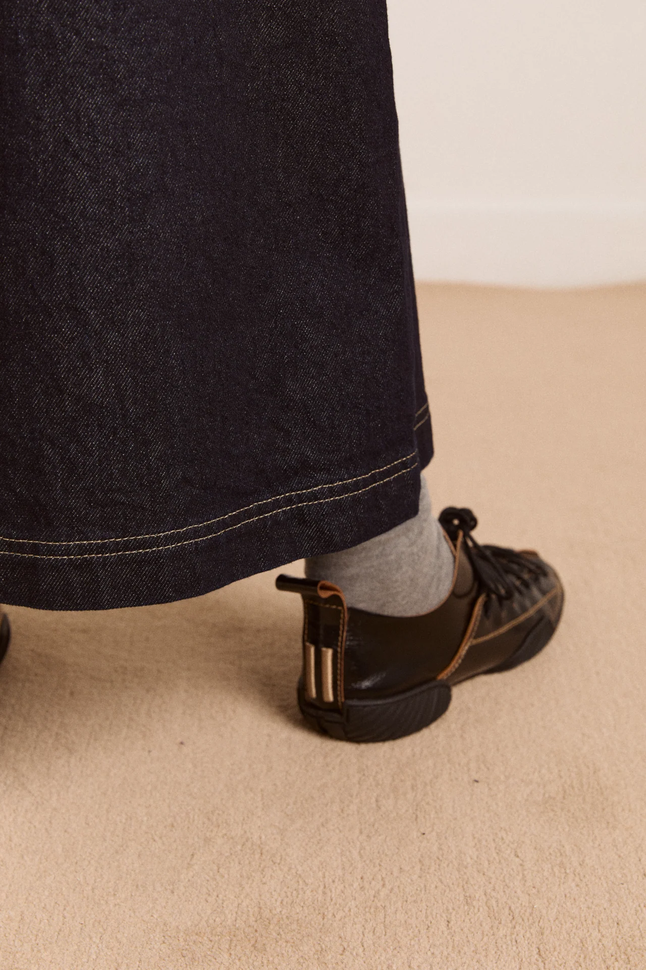 raye denim skirt - dark indigo