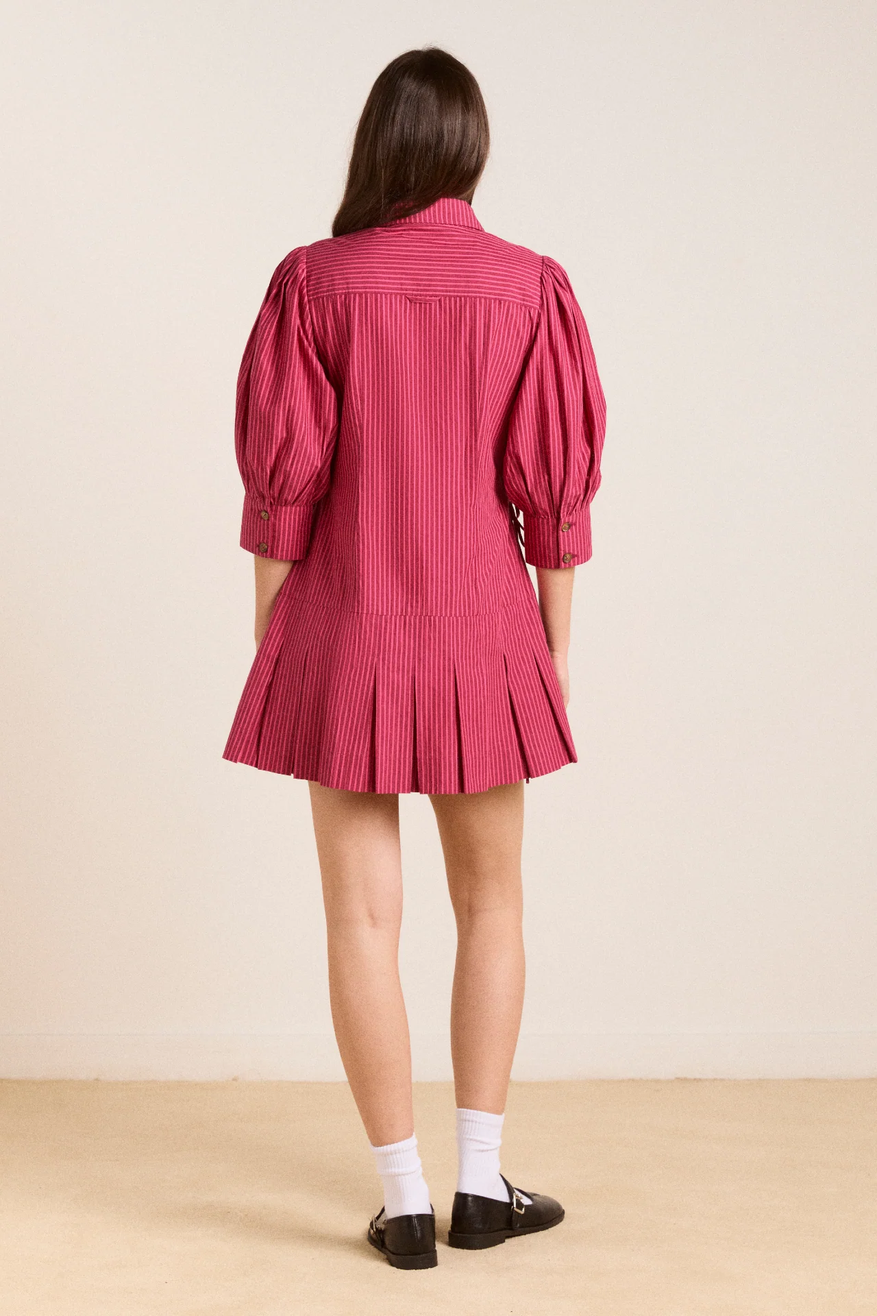 maisie mini shirt dress - berry business