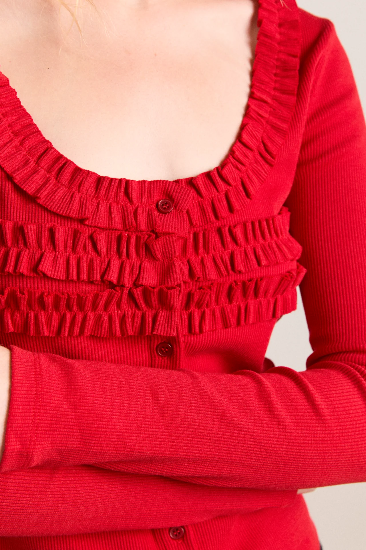 varsha cardigan - cherry