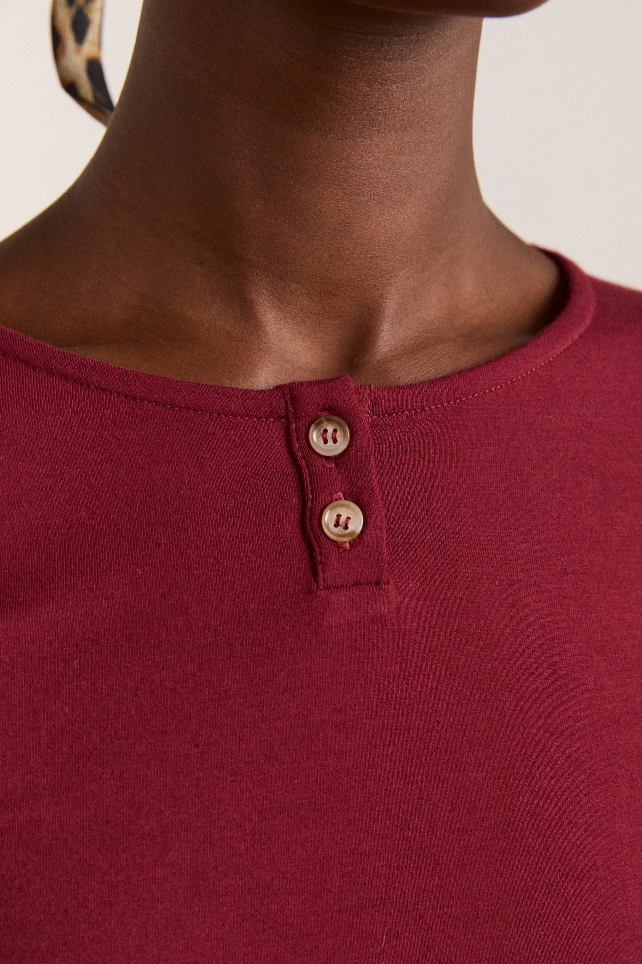 ninette ls top - burgundy