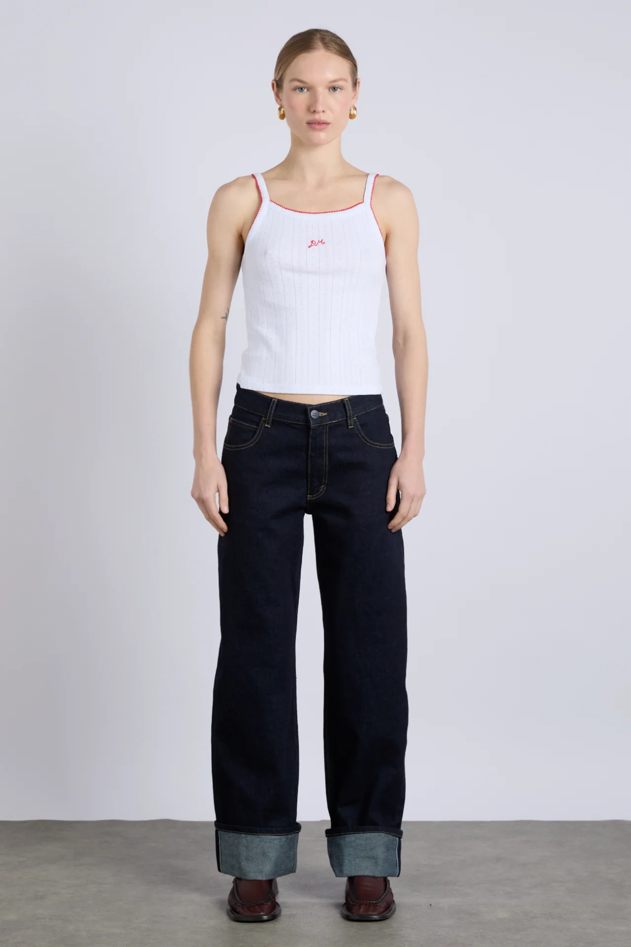 Italian selvedge sylvie jeans with turn up