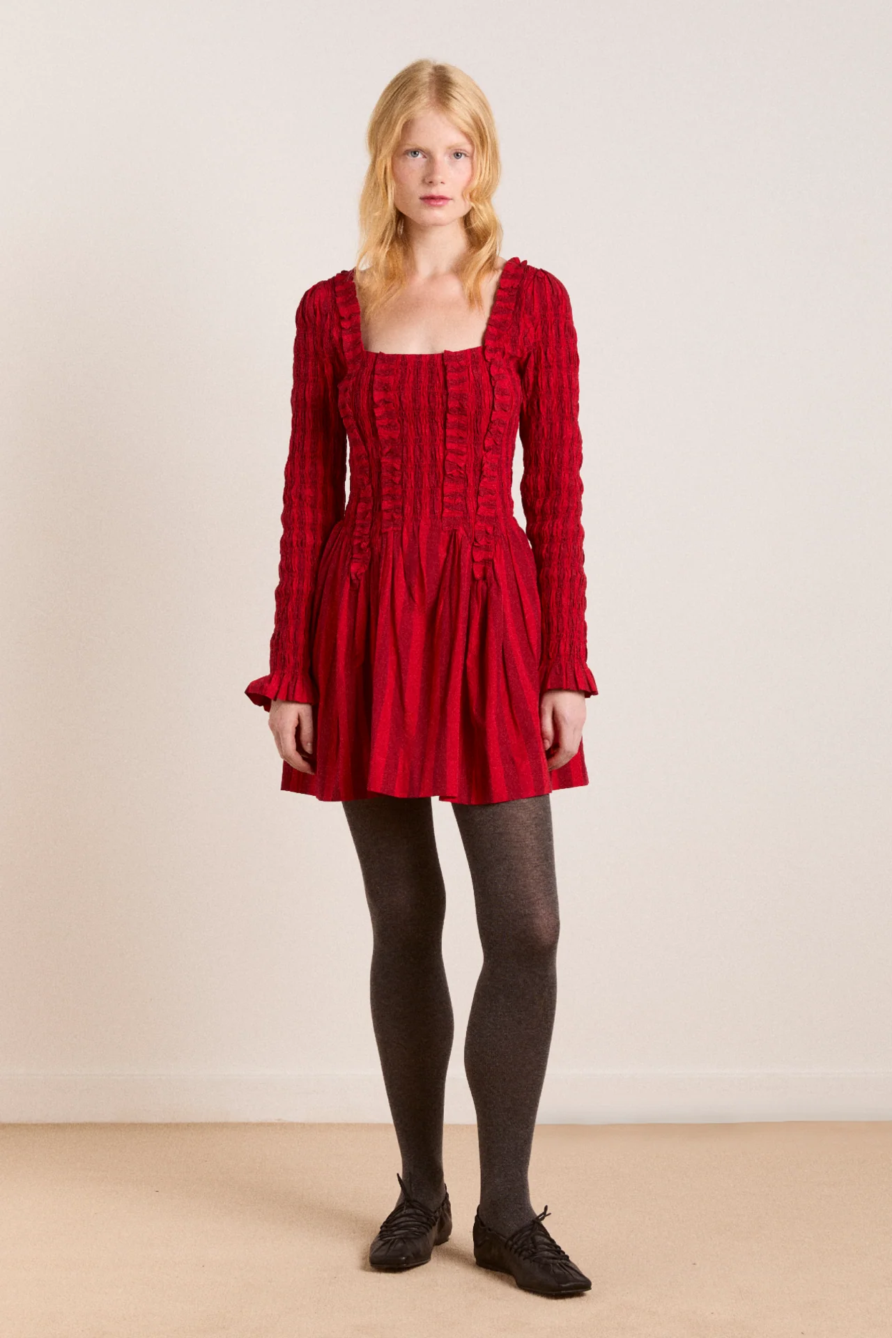 raphaela mini dress - red stripe