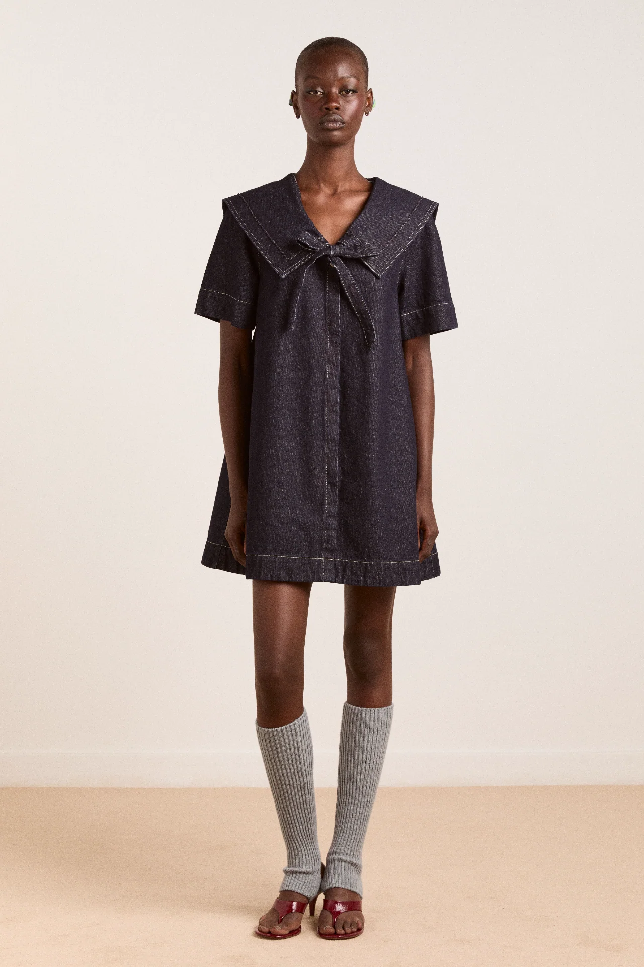 goldie dress - denim indigo