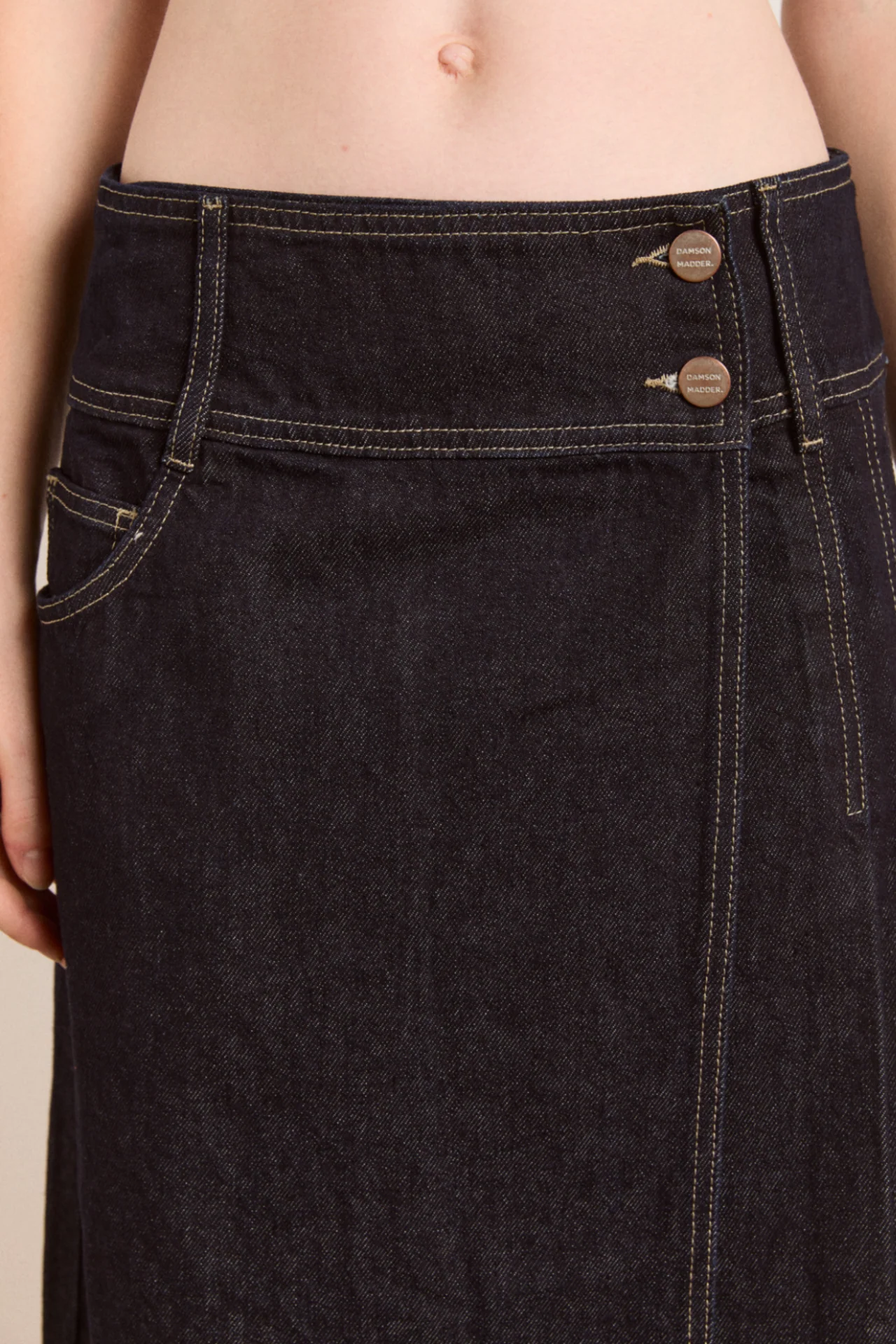 raye denim skirt - dark indigo