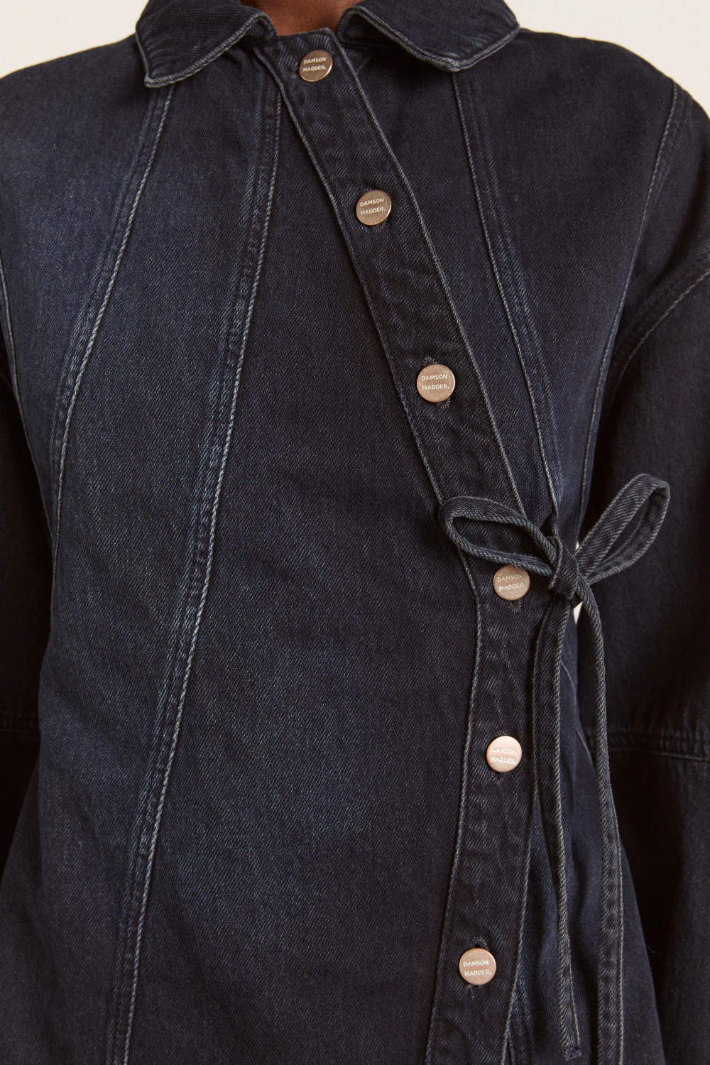 finella denim shirt - wavy seams