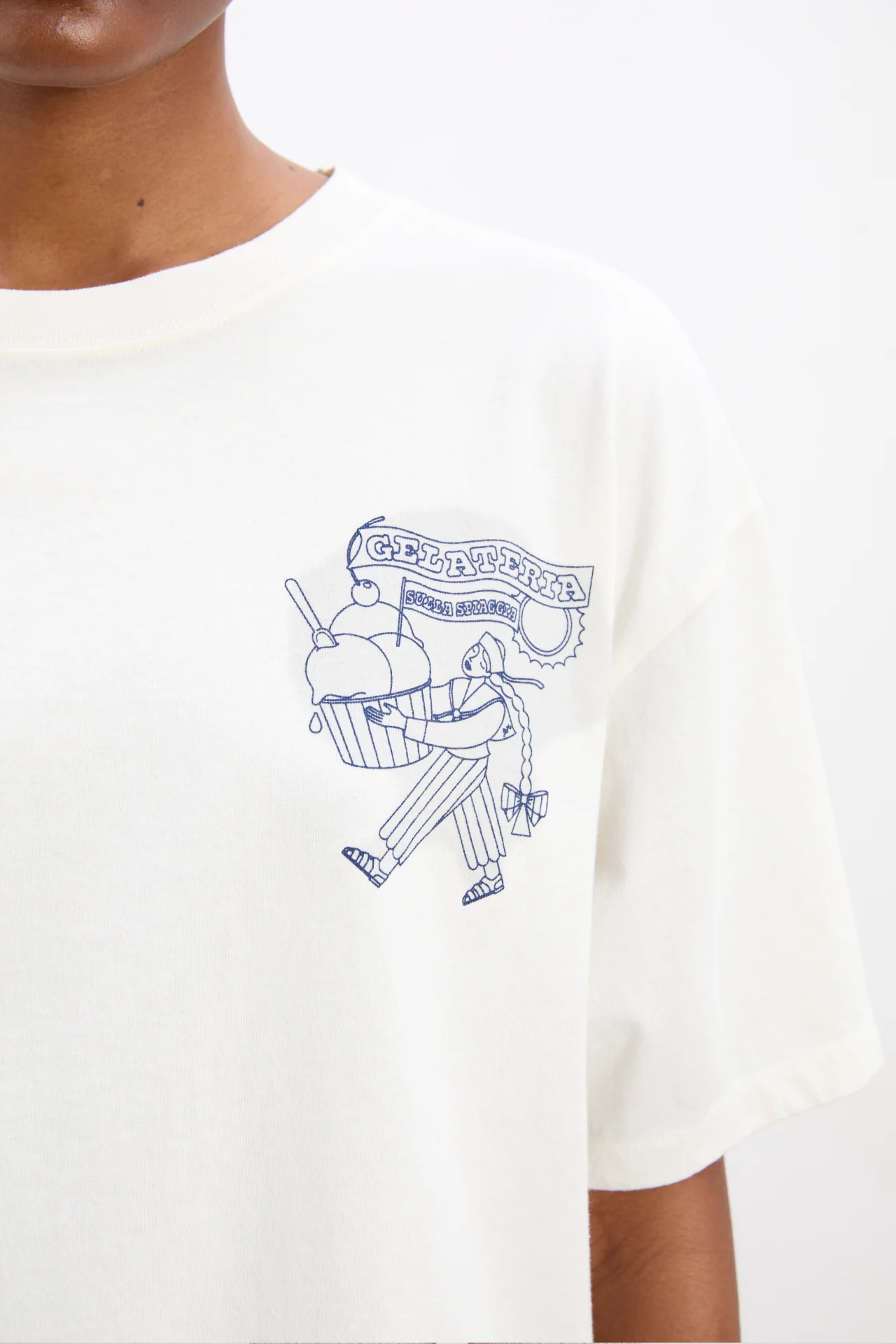 gelati girl boyfriend tee- white