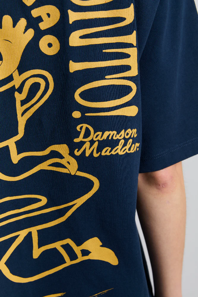 cafe pronto boyfriend tee - navy