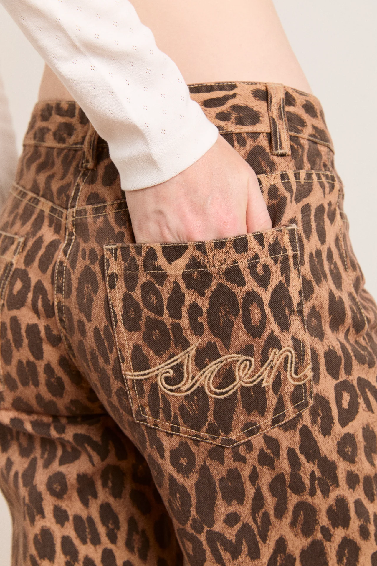 kenny twill trouser- leopard