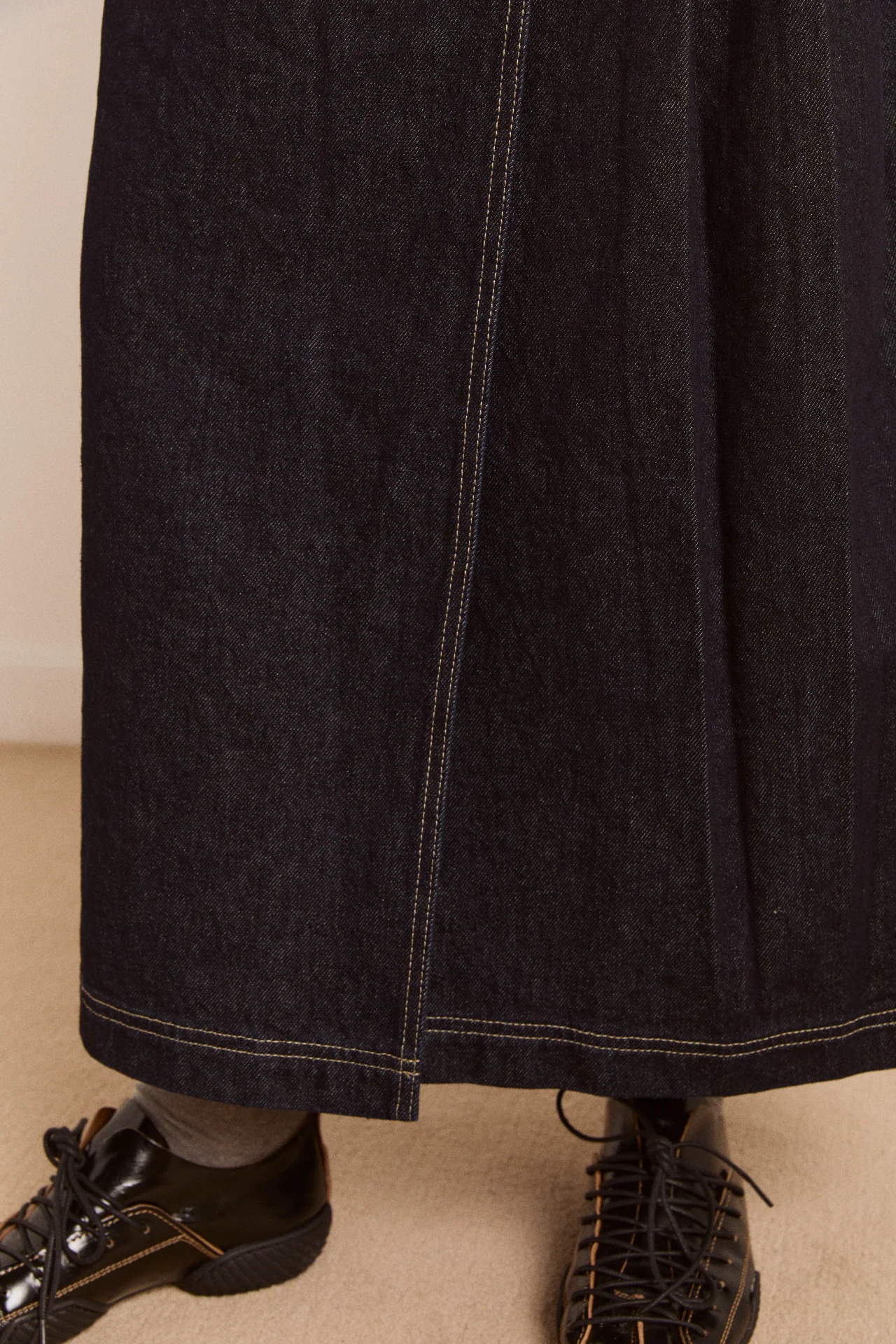 raye denim skirt - dark indigo