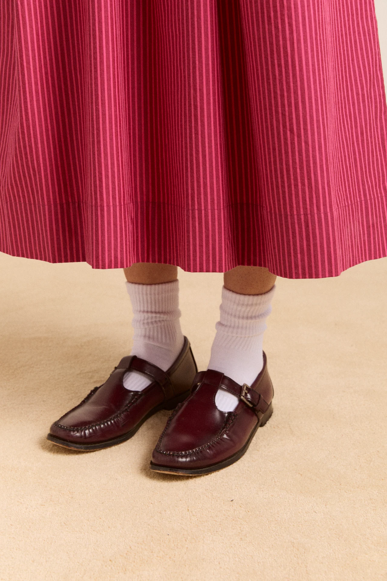 raphaela ruffle midi dress - berry business