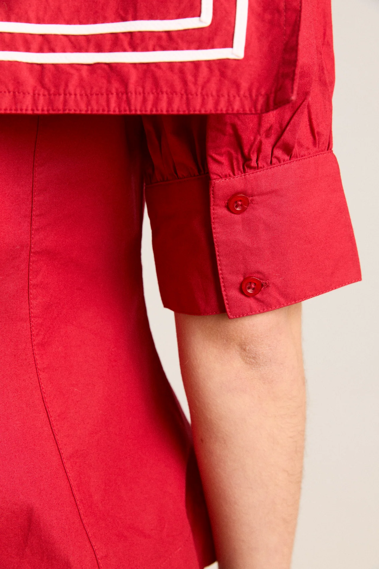 keisha blouse - cherry red