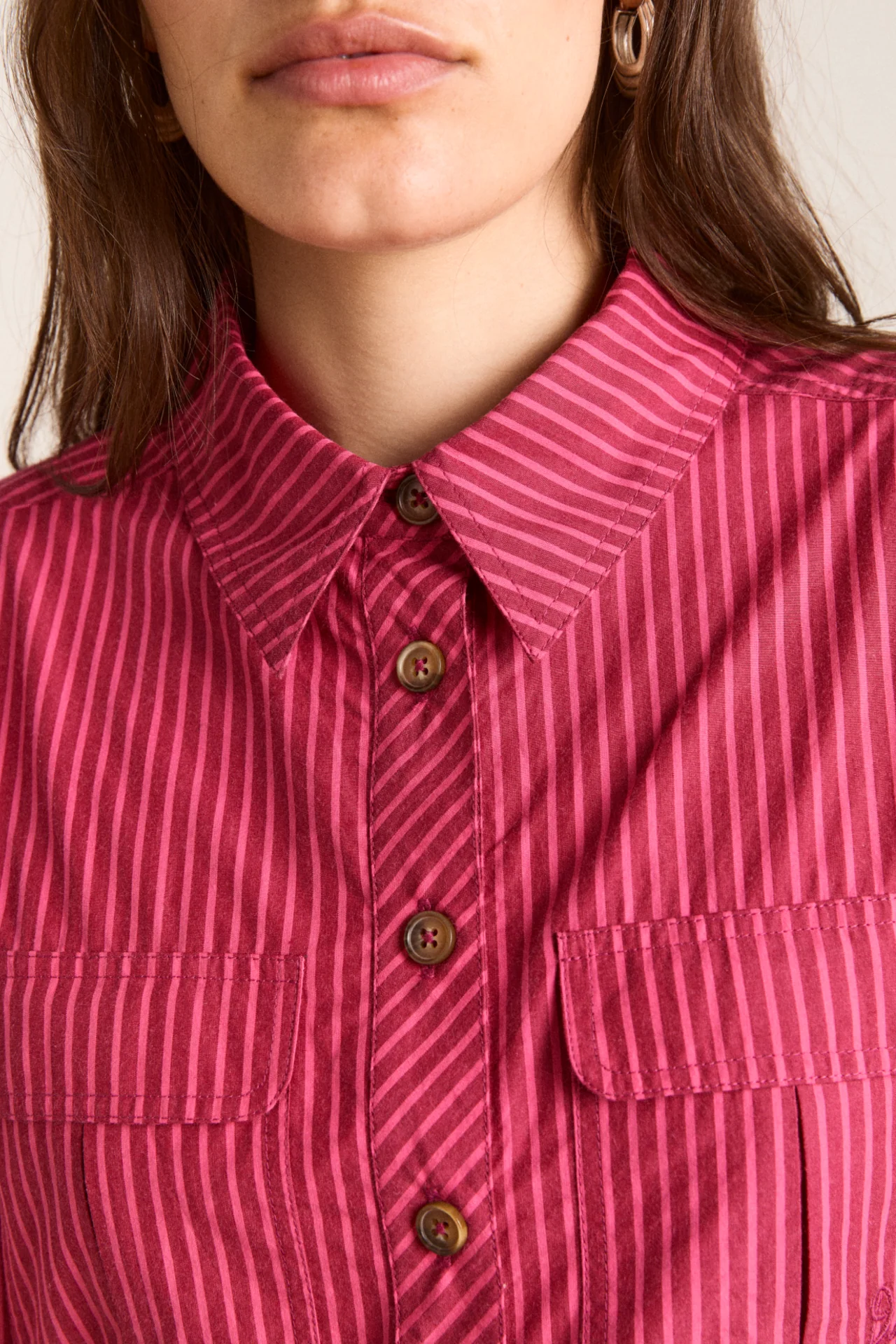 maisie mini shirt dress - berry business