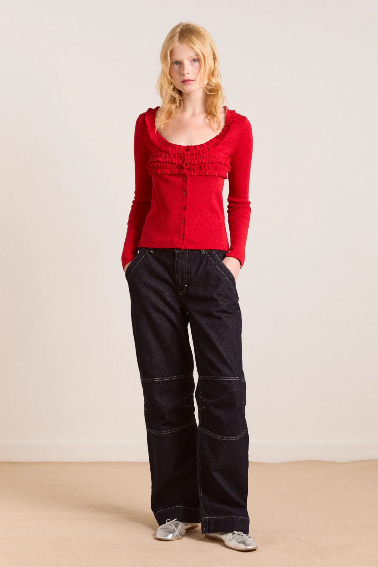 varsha cardigan - cherry