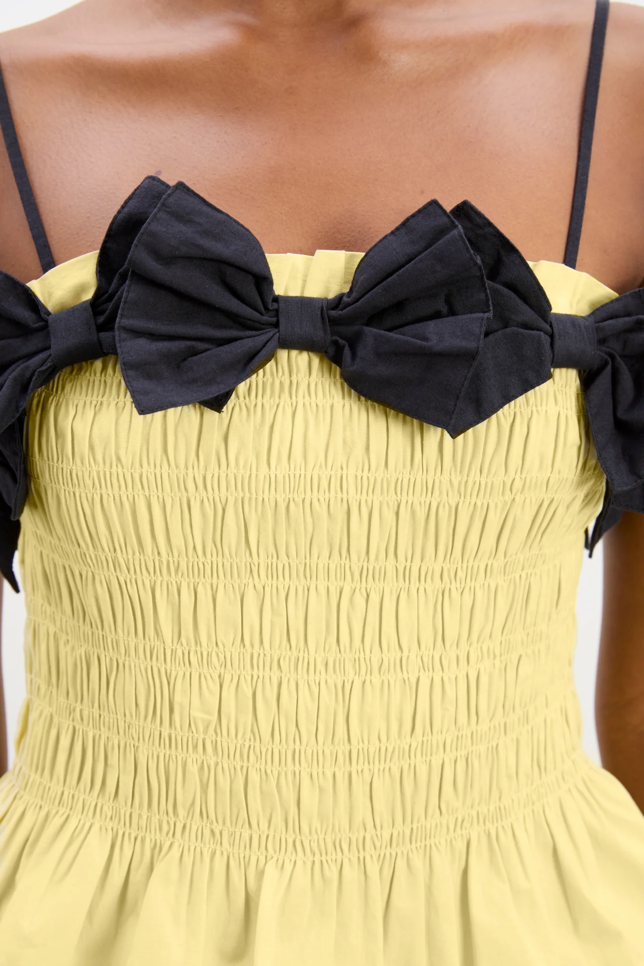 bea cami - butter yellow & black