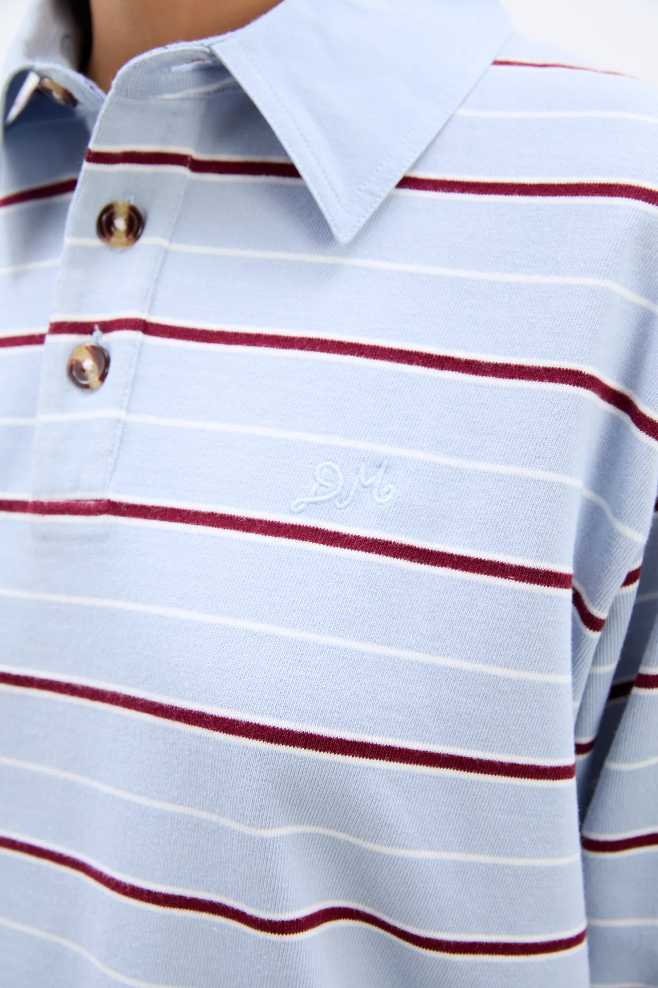 remie rugby shirt - light blue stripe