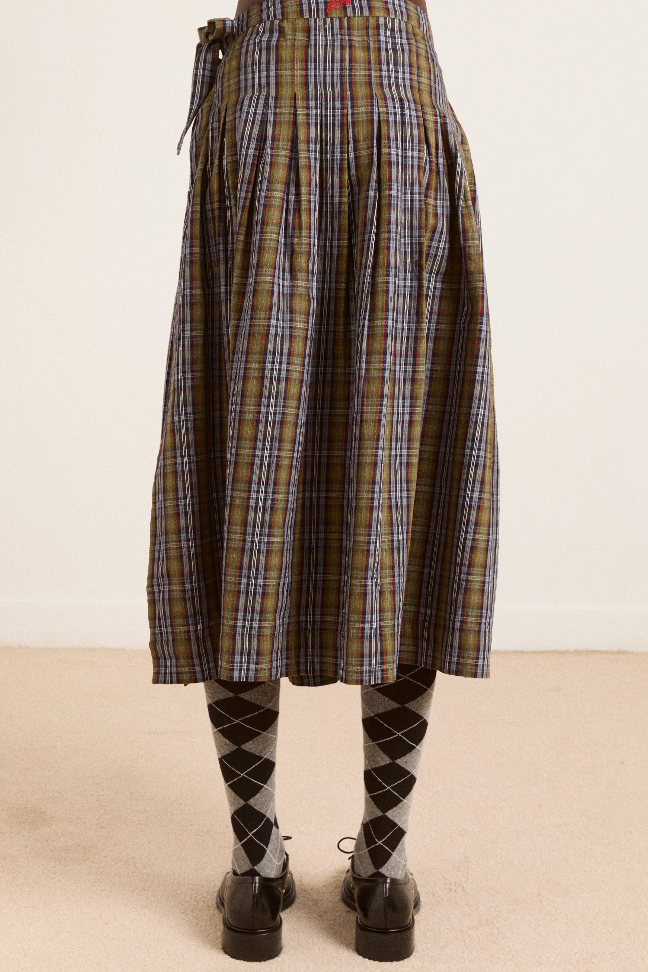 josie midi skirt - multi check