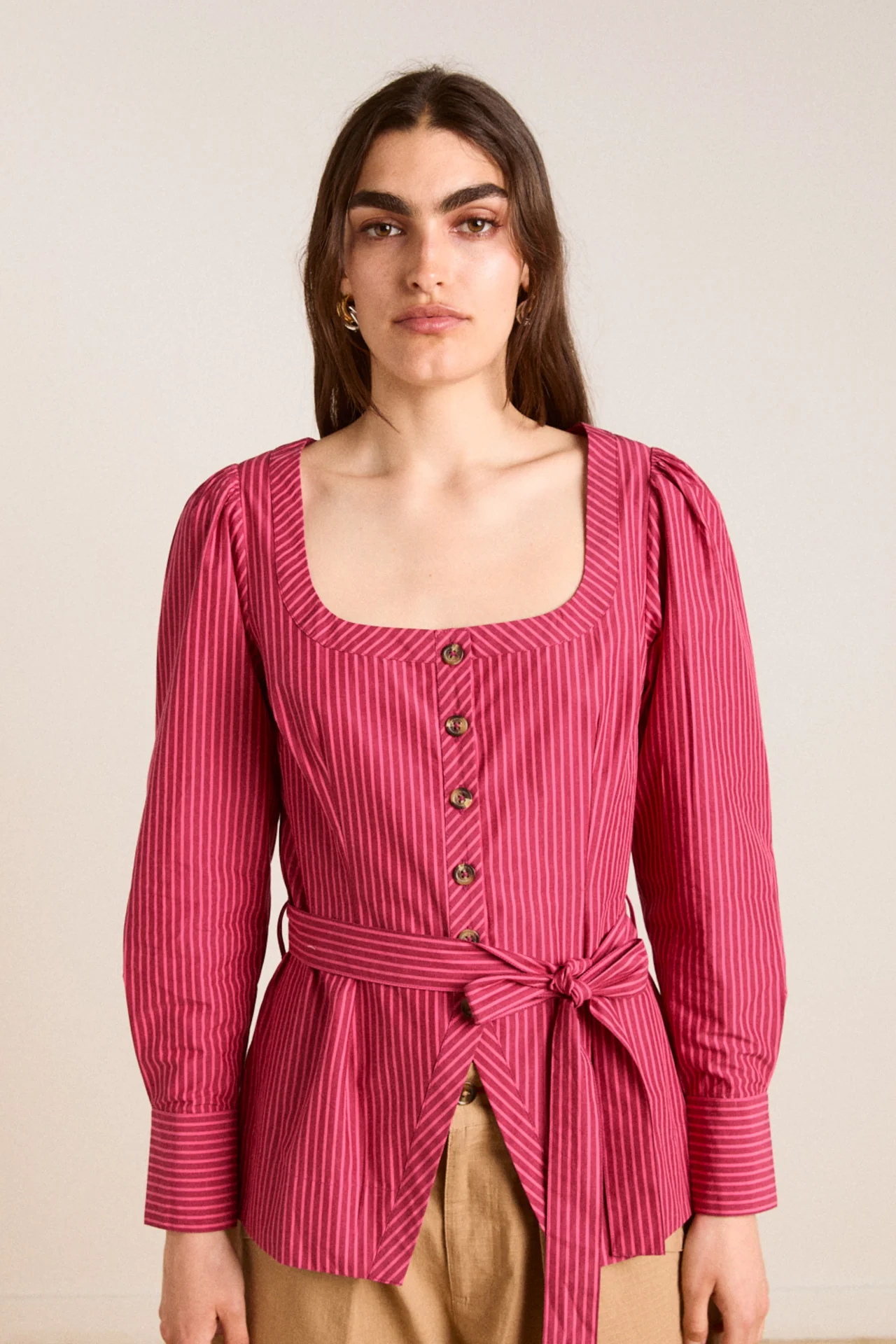clare blouse - berry business