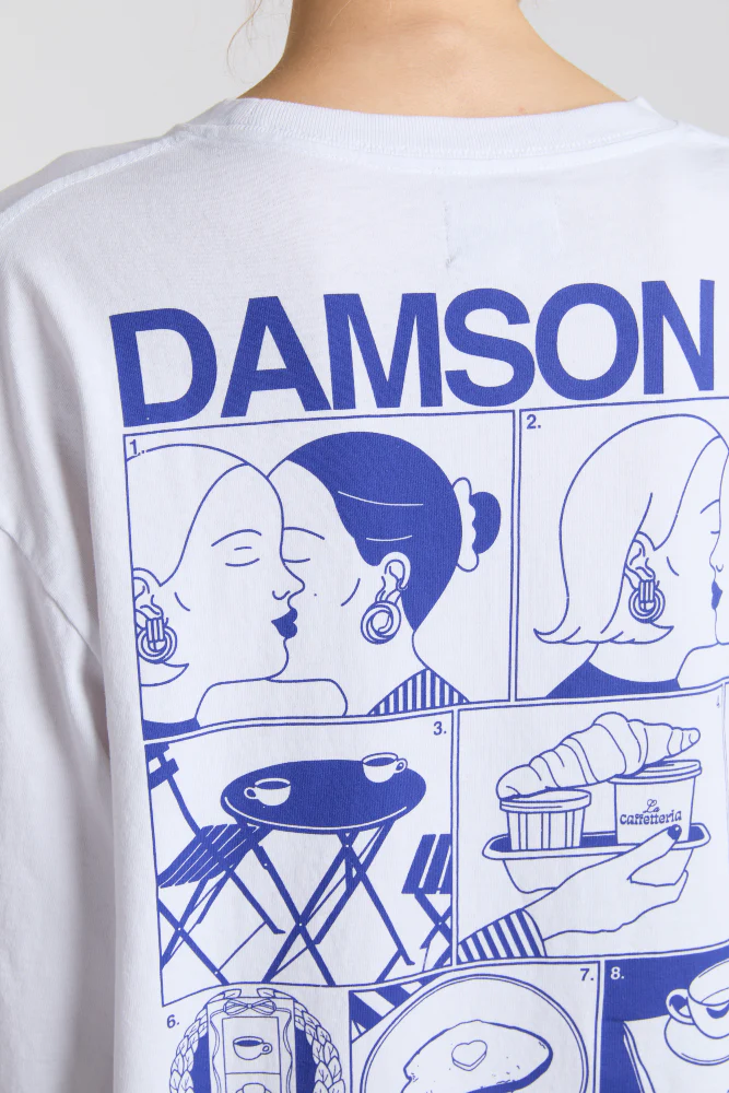 il bacio brunch long sleeve tee - white