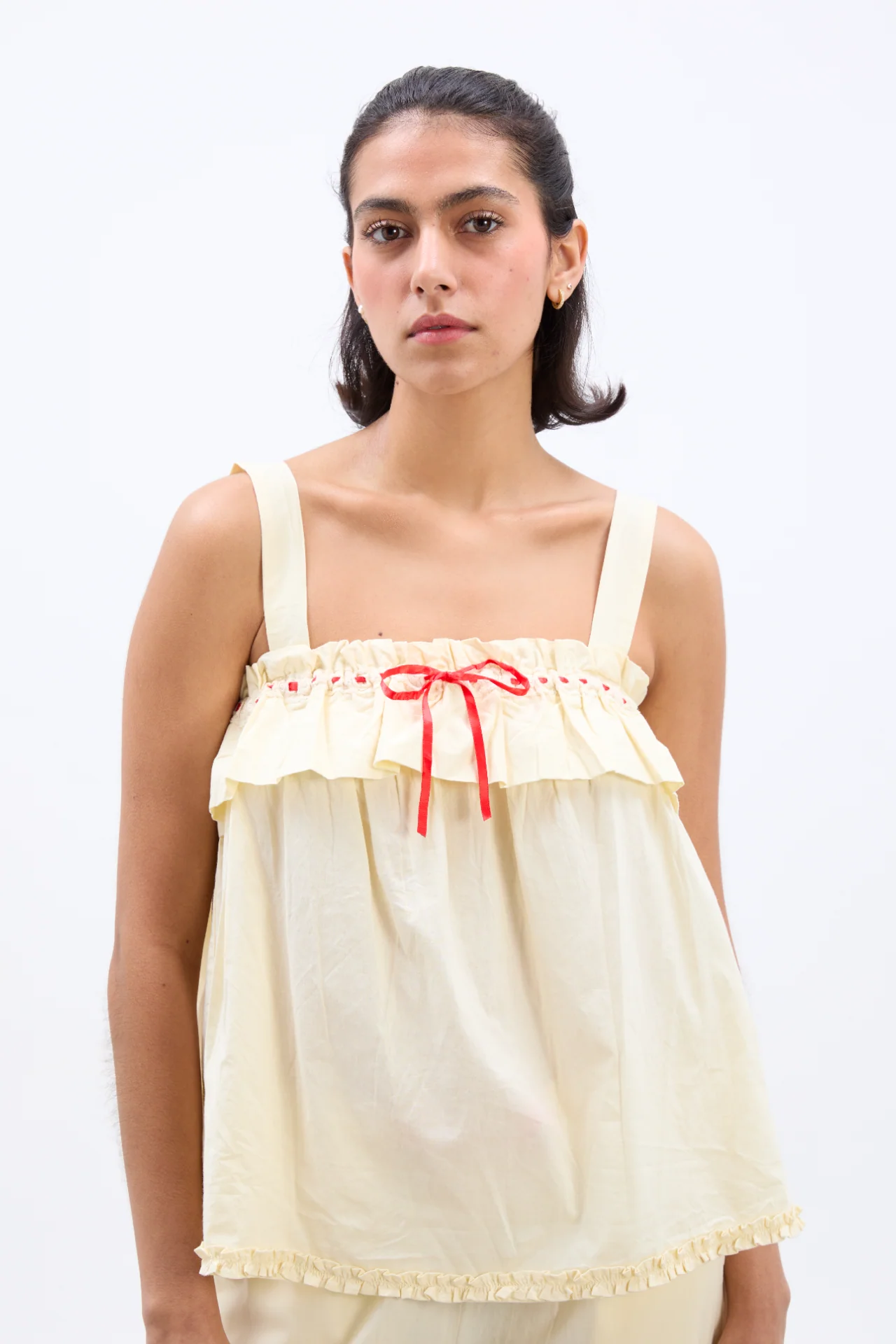 tula wide strap smock cami - butter/red