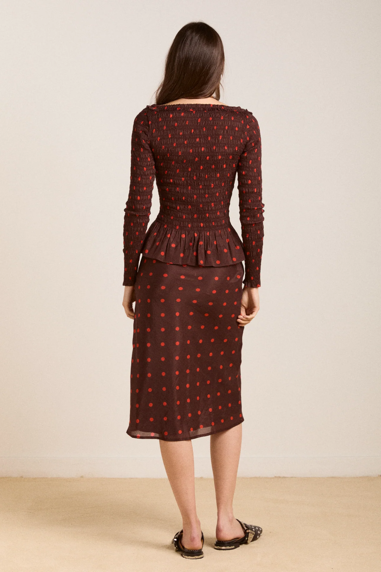 octavia skirt - burgundy spot