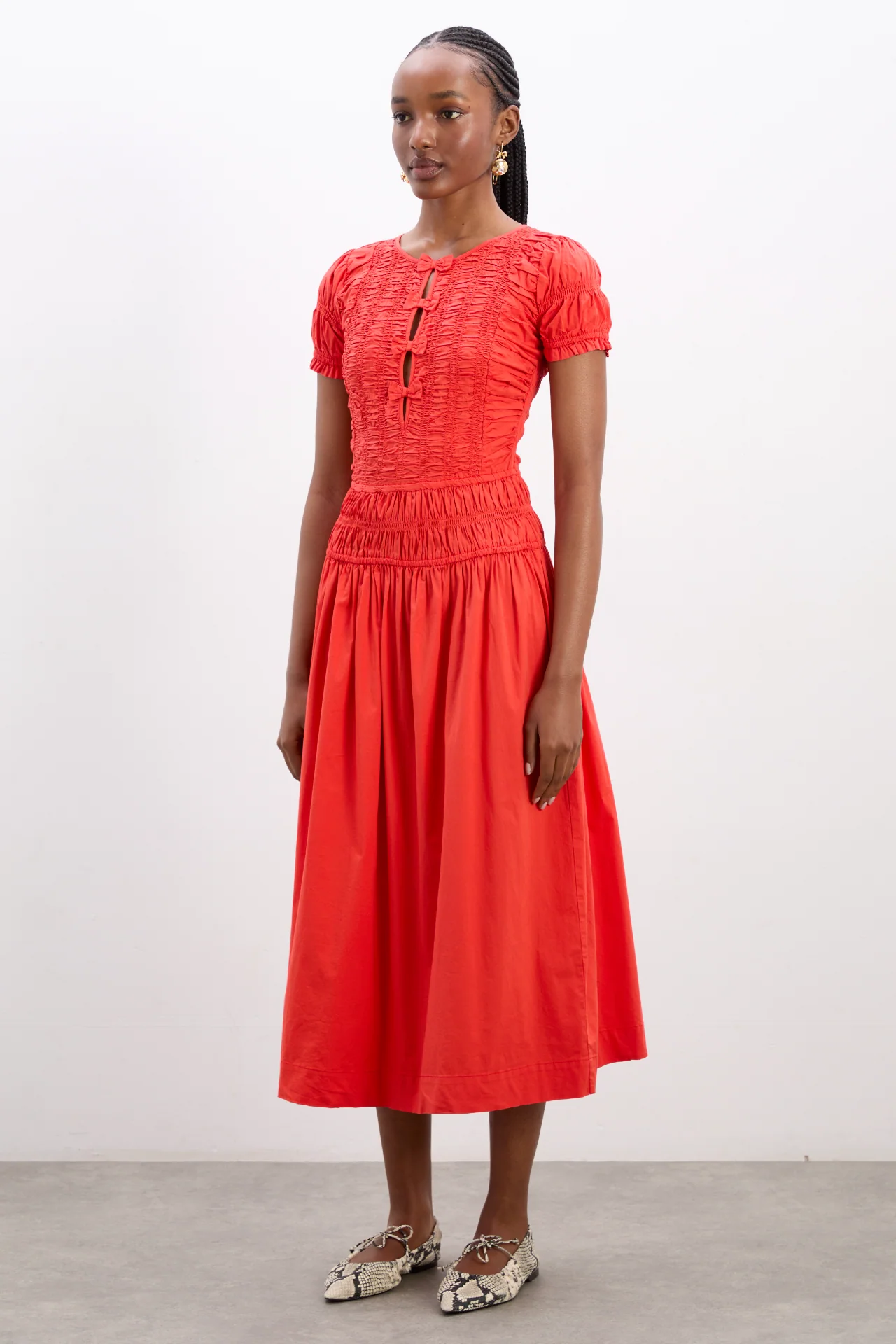 saffy midi dress - red alert
