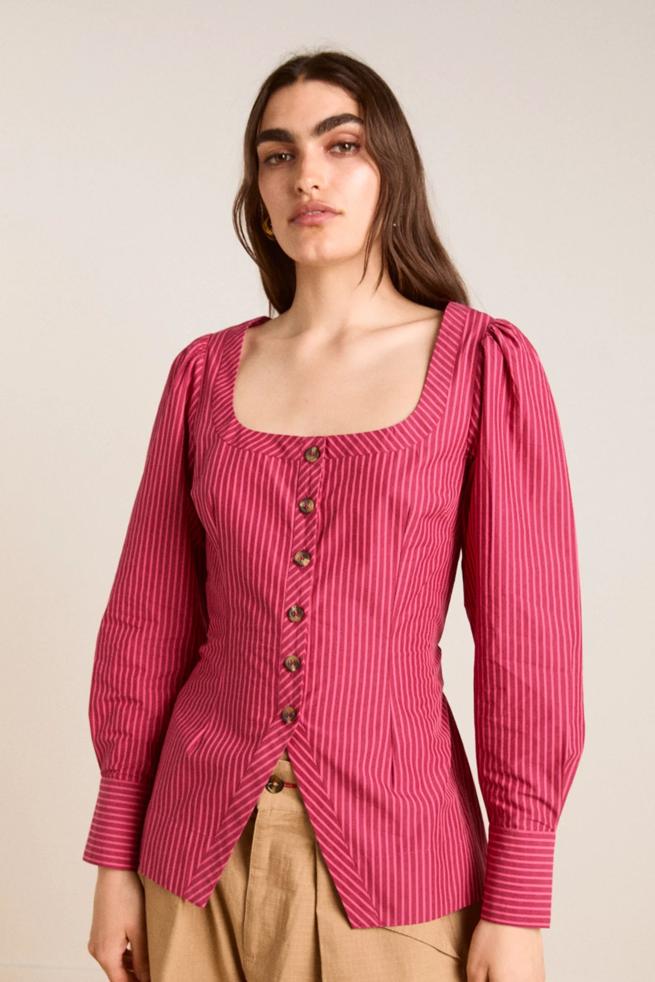 clare blouse - berry business