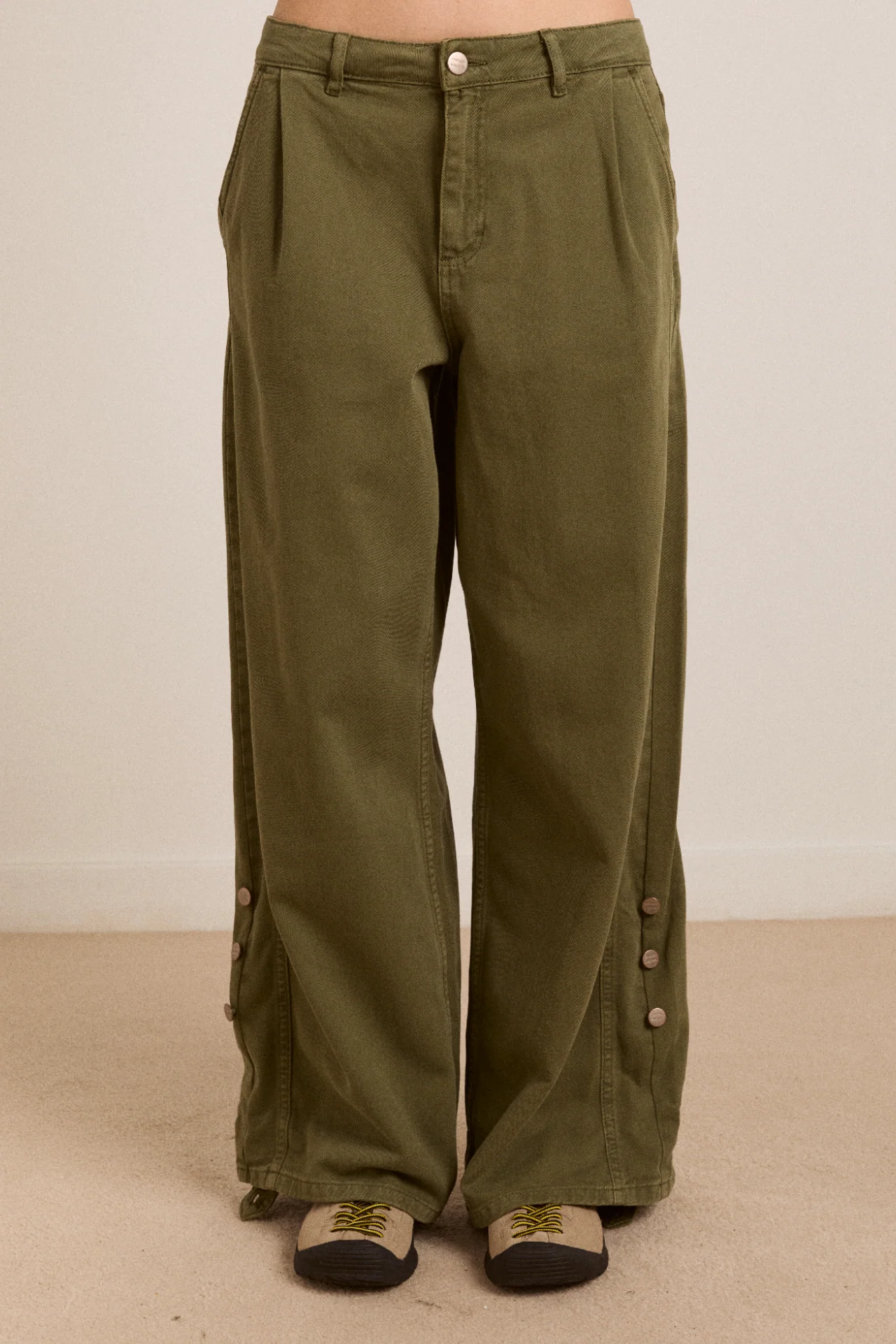 wylie turn up jeans - khaki