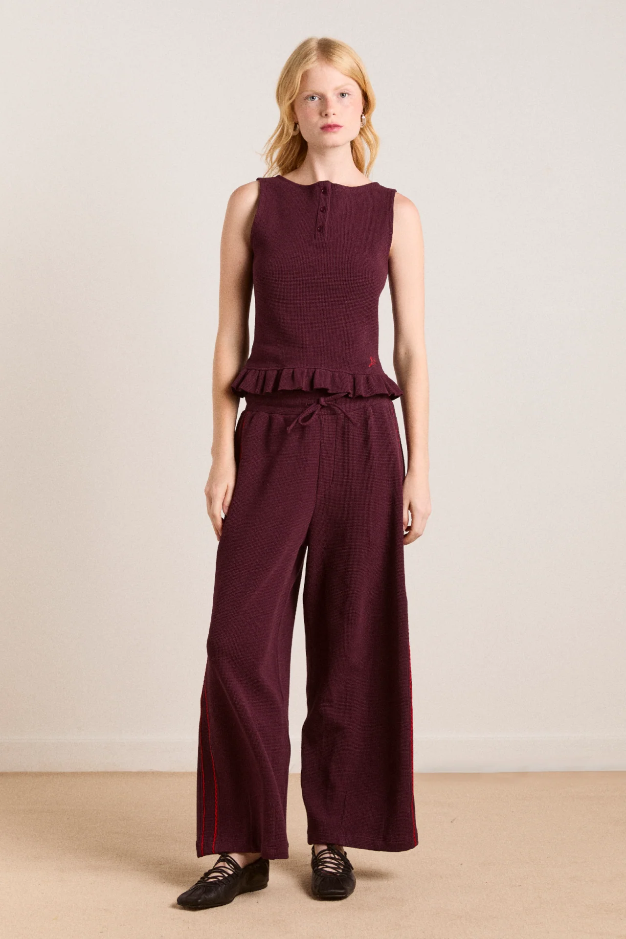 piper waffle jogger - burg