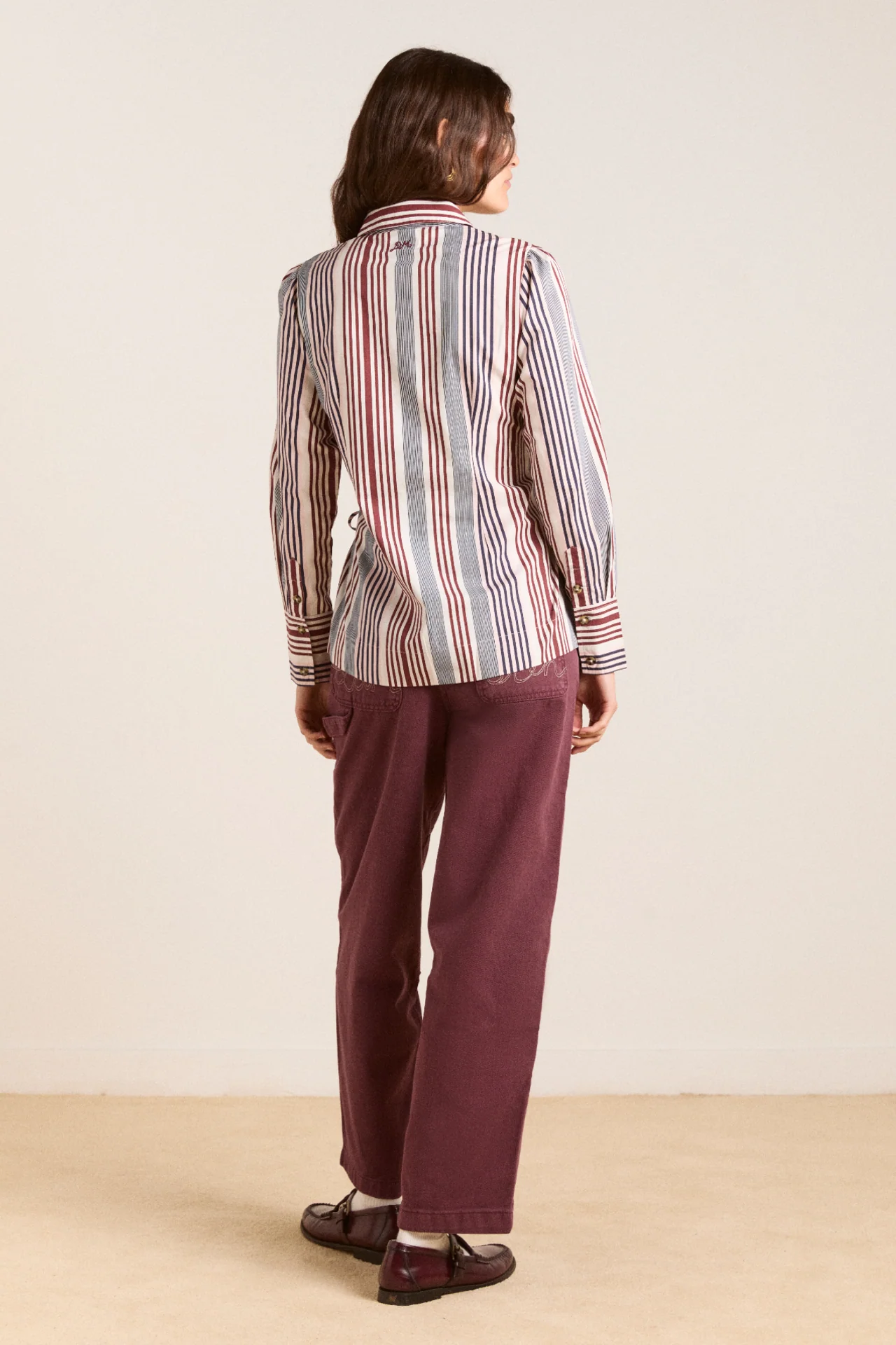 drew jeans - burgundy