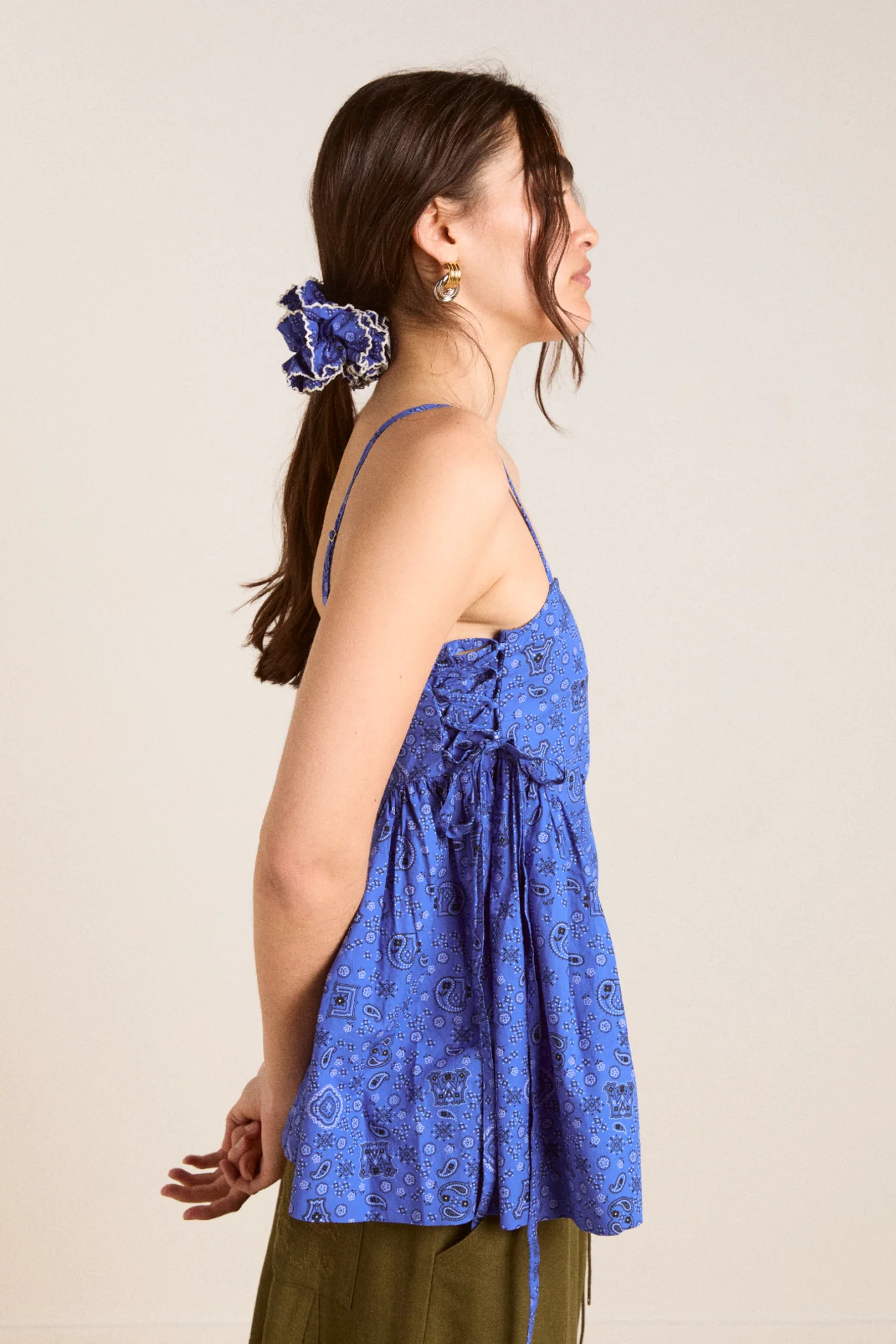 cressida cami - blue paisley