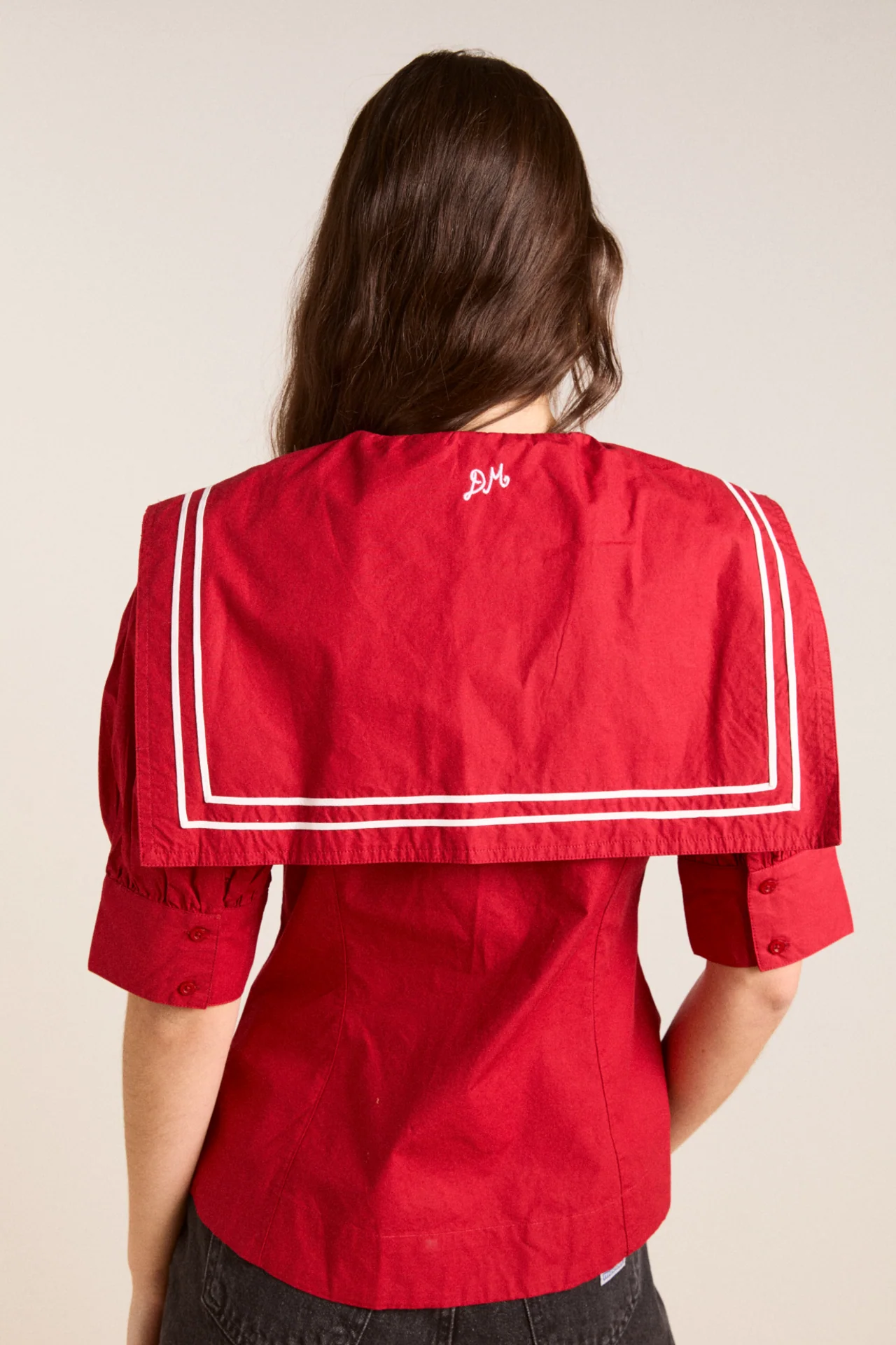 keisha blouse - cherry red