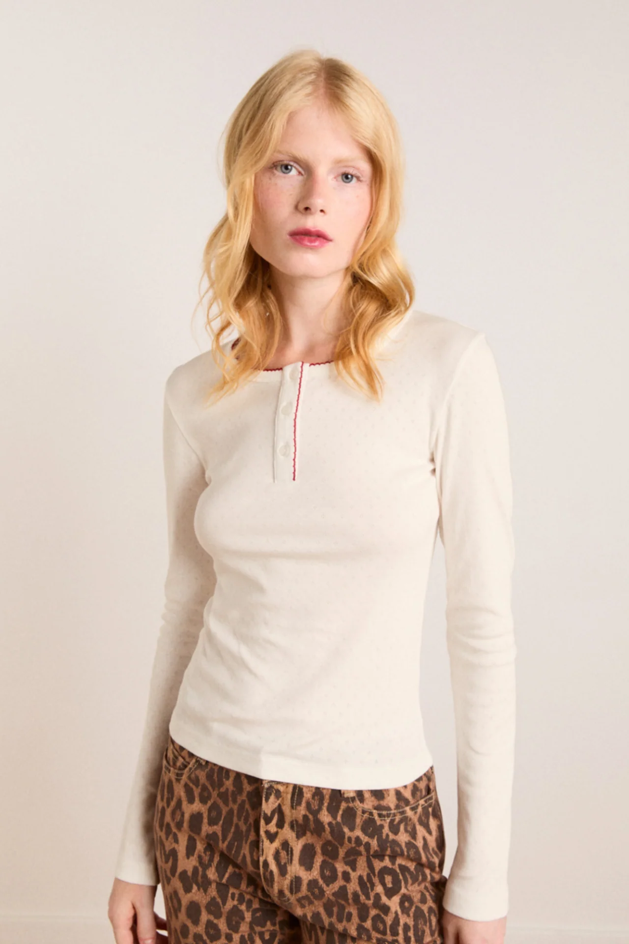 hester henley top - off white