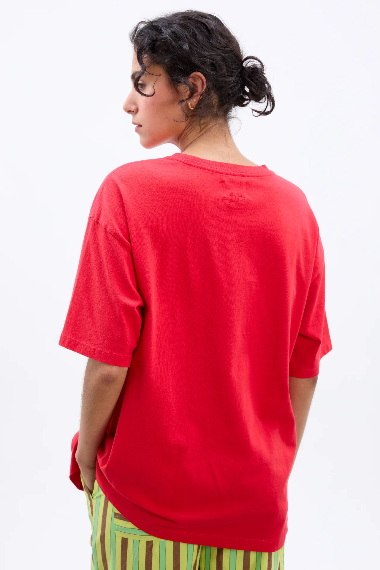 chilli boyfriend tee - washed red