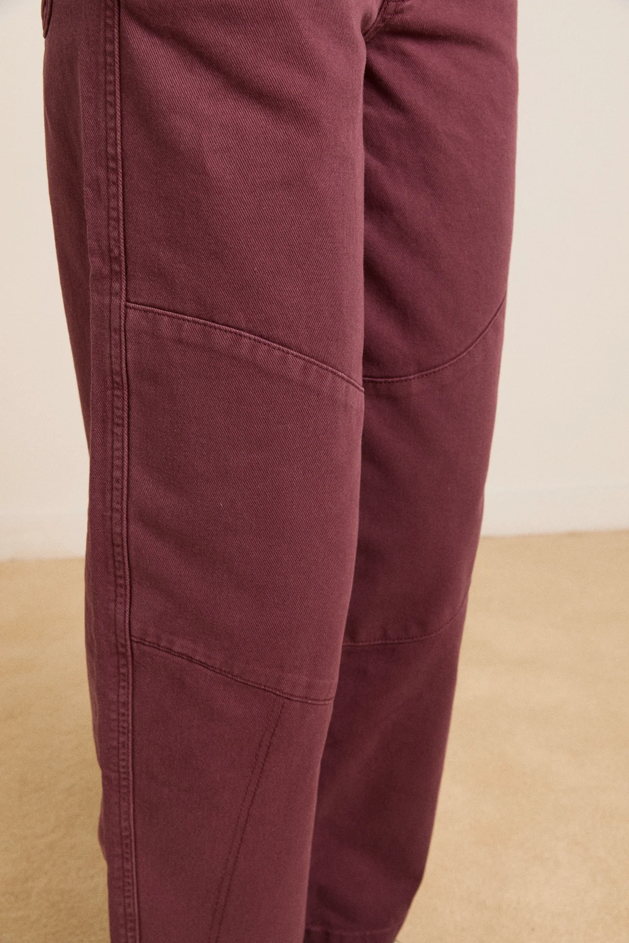 drew jeans - burgundy
