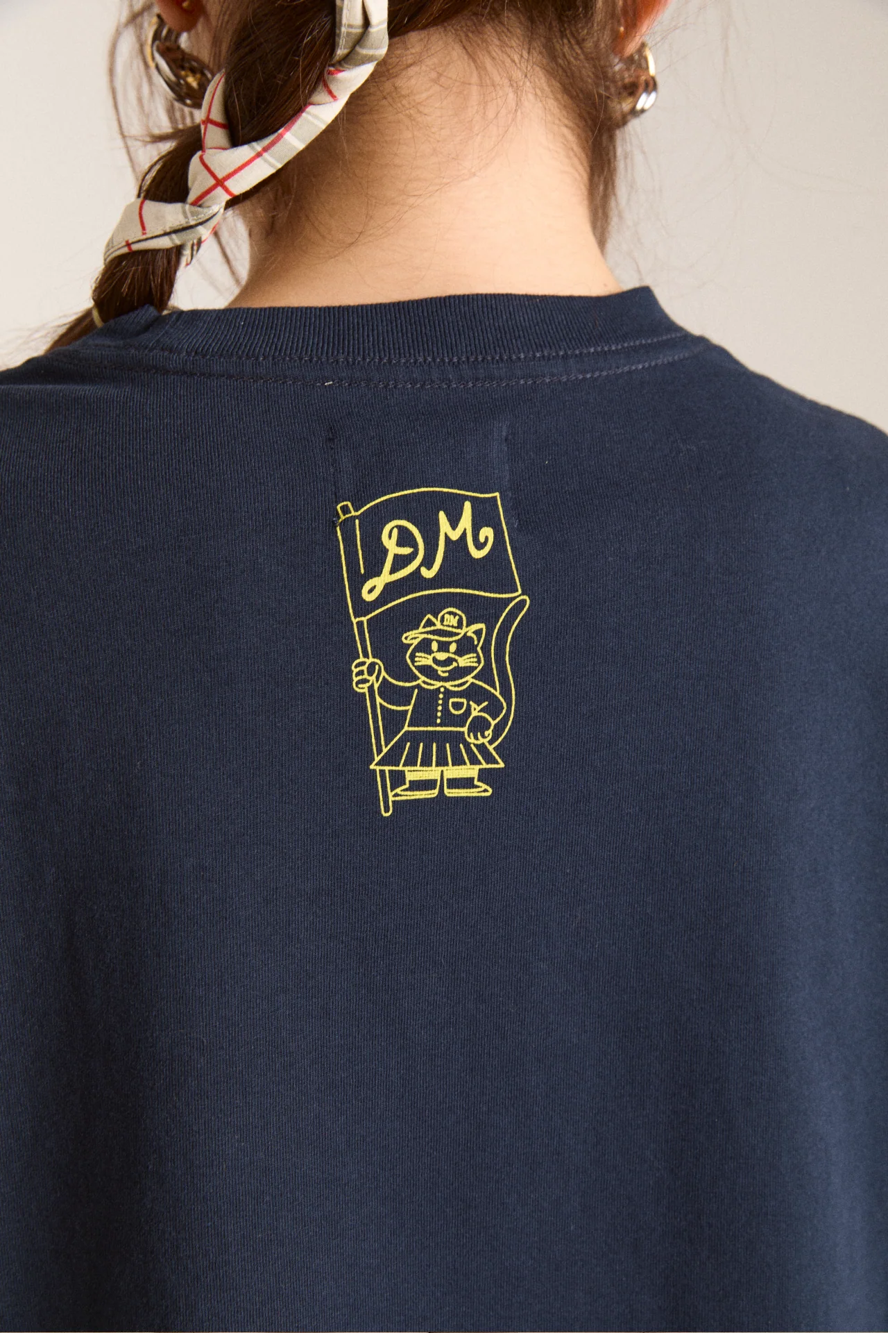 damson collegiate boyfriend tee - navy