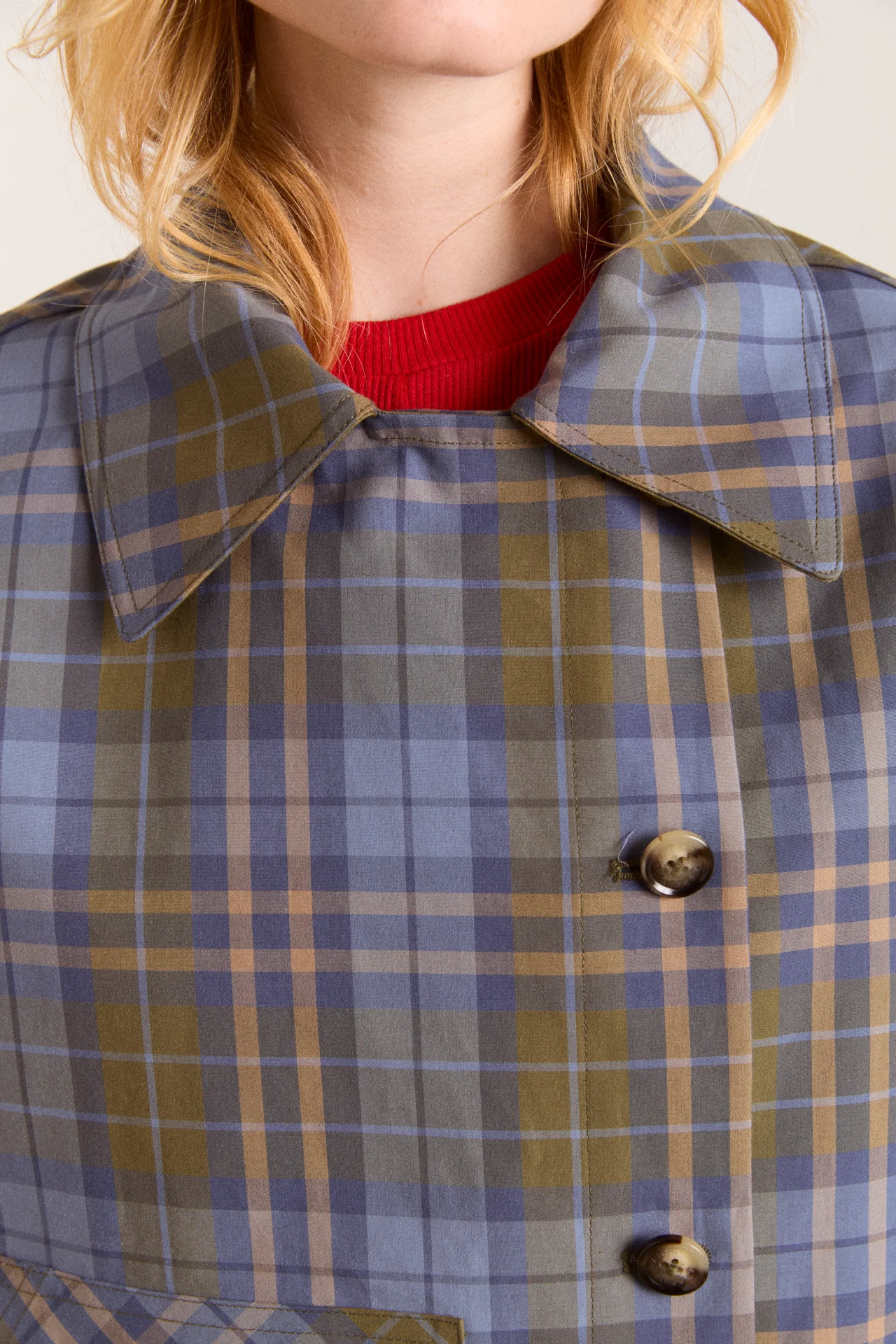 pre-order reversible jerry crop trench coat - olive