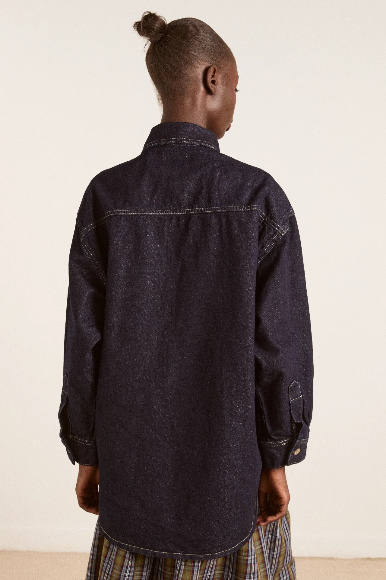 nova oversized shacket - indigo