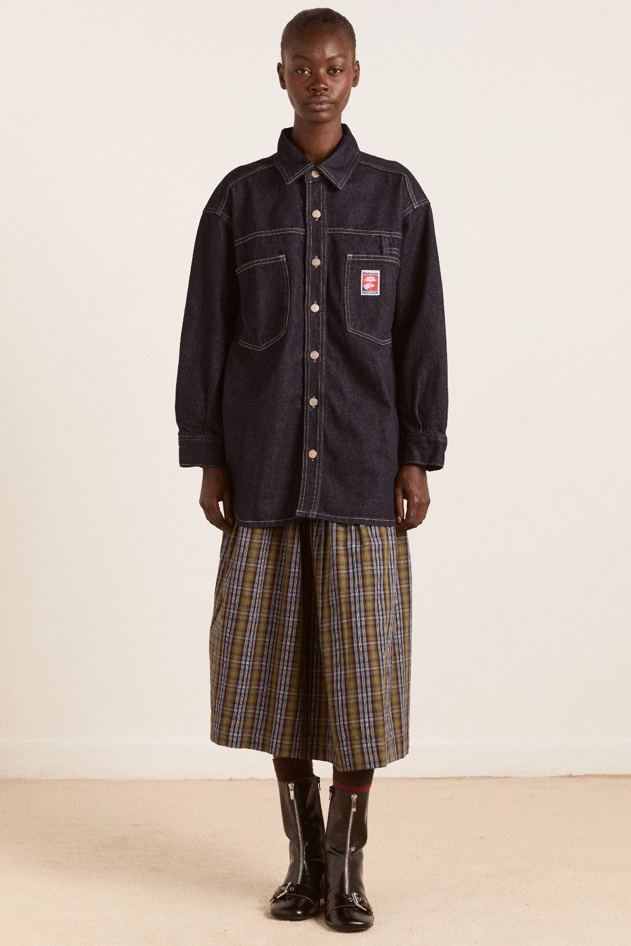 nova oversized shacket - indigo