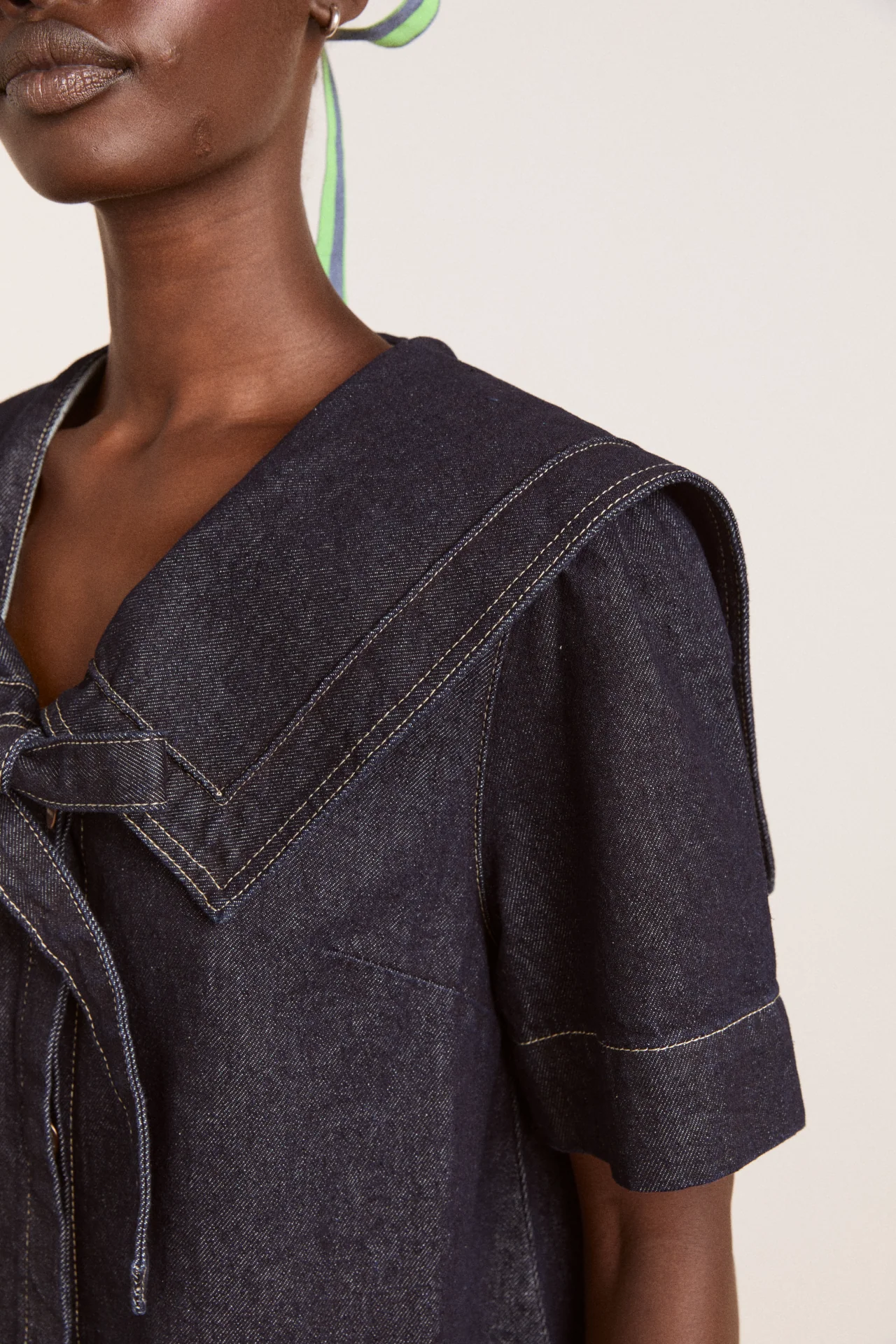 goldie dress - denim indigo