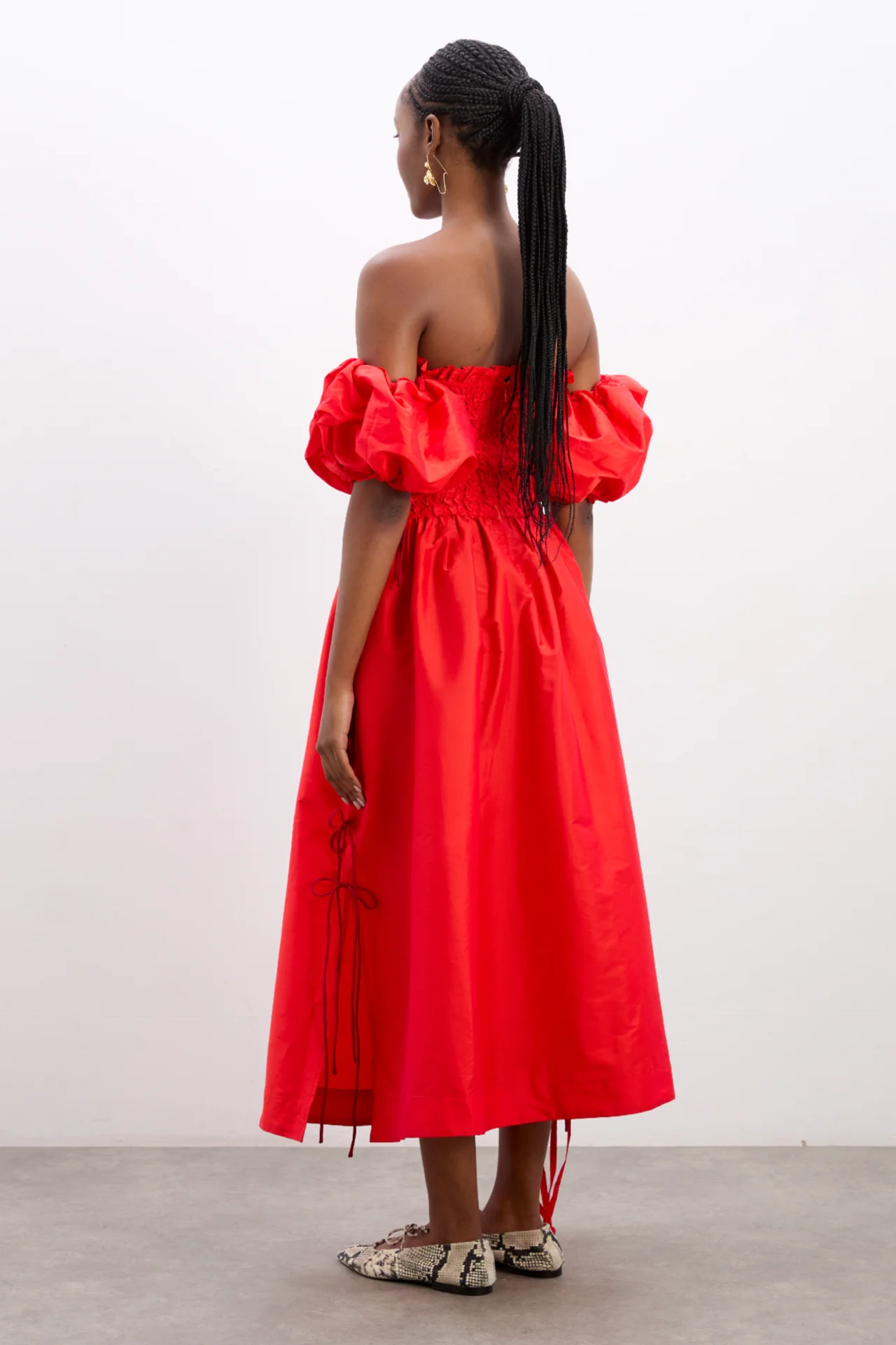 sita multiway midi dress - red