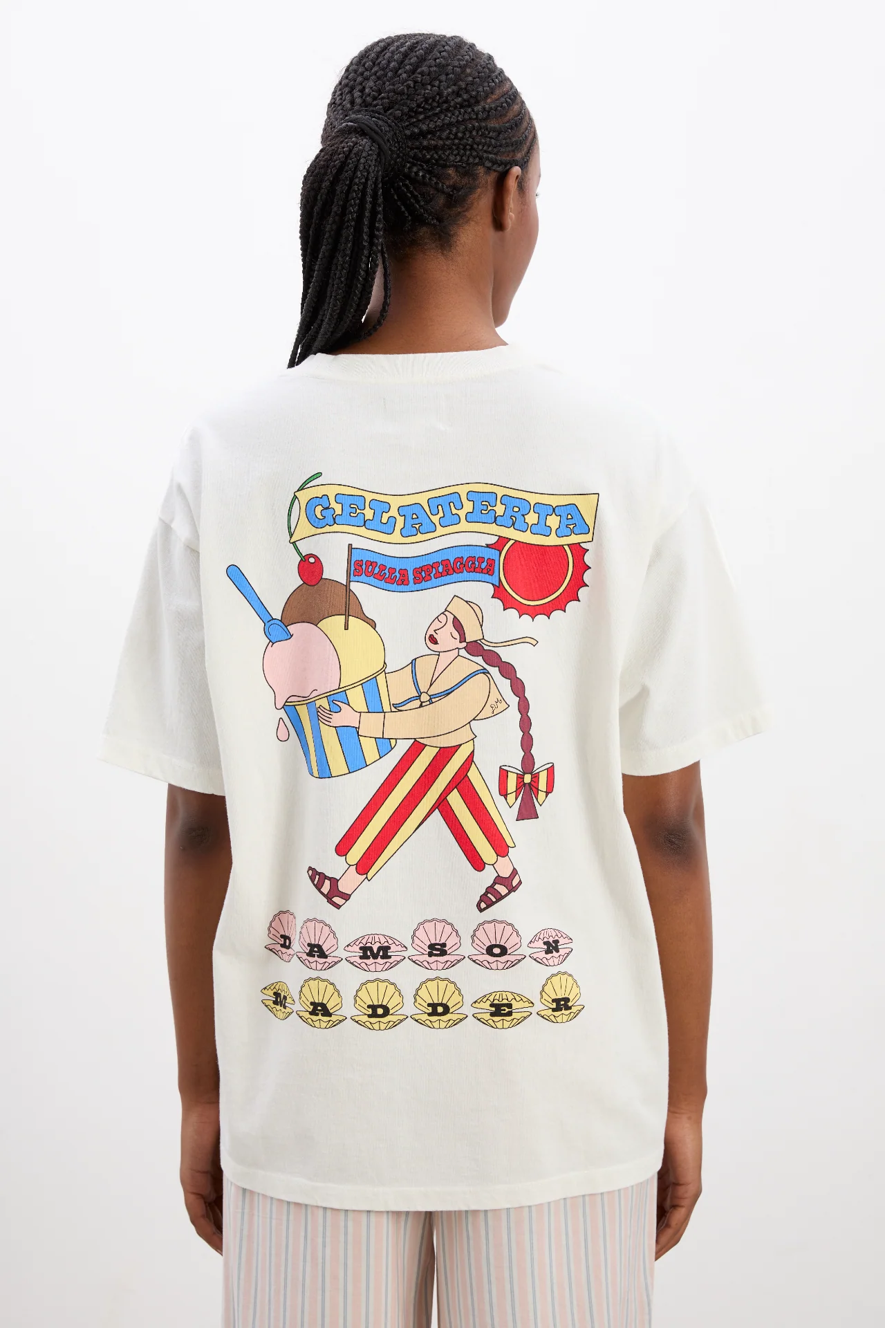 gelati girl boyfriend tee- white