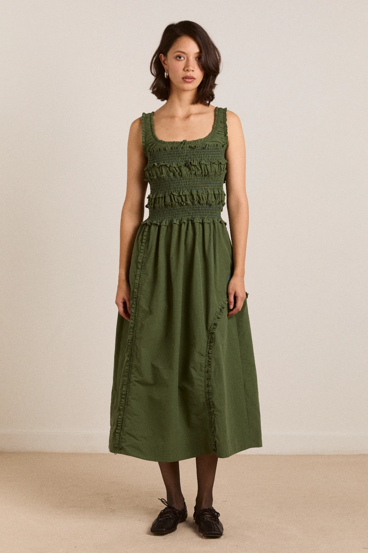 cynthia midi dress olive