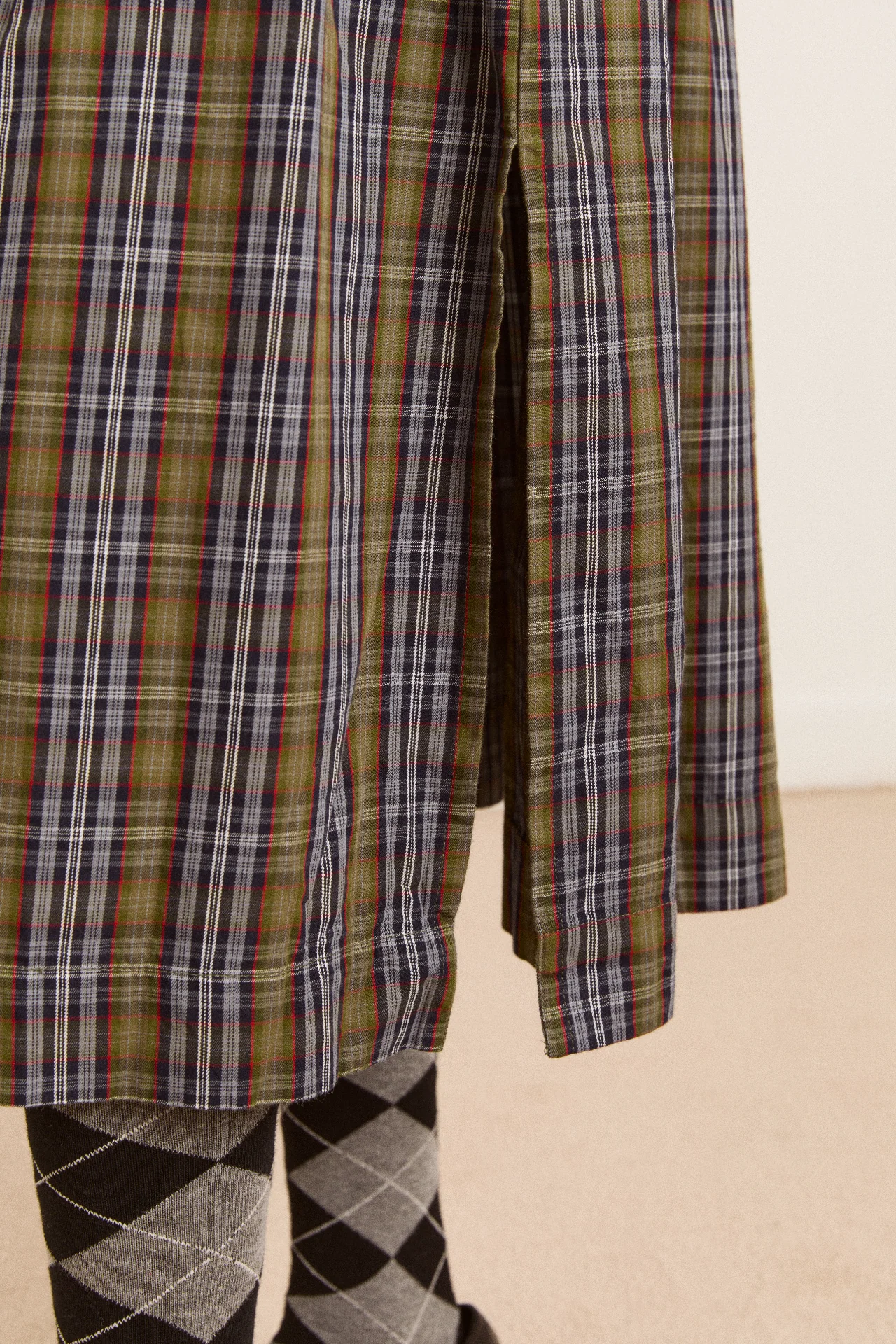 josie midi skirt - multi check