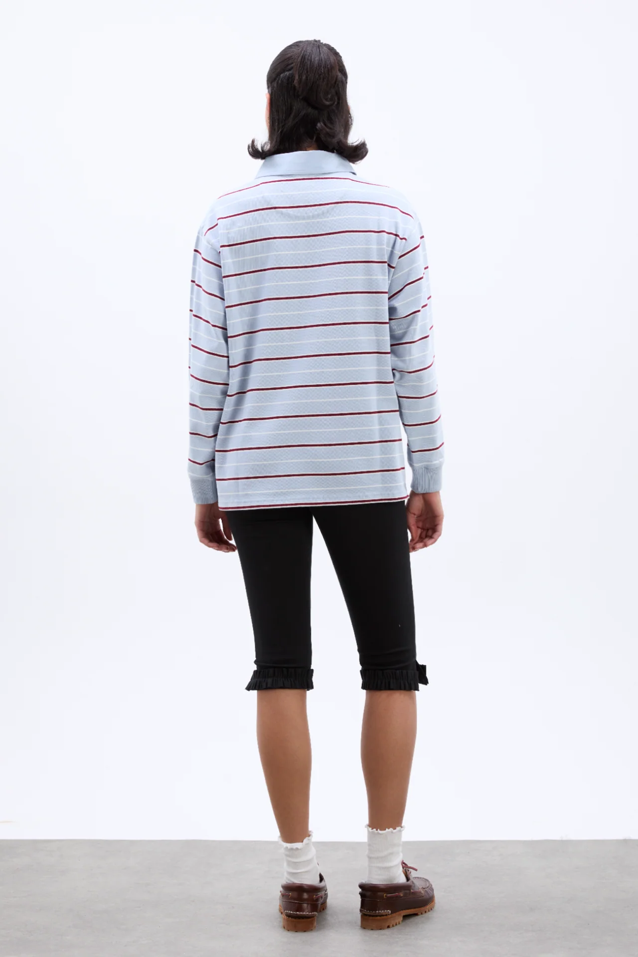 remie rugby shirt - light blue stripe